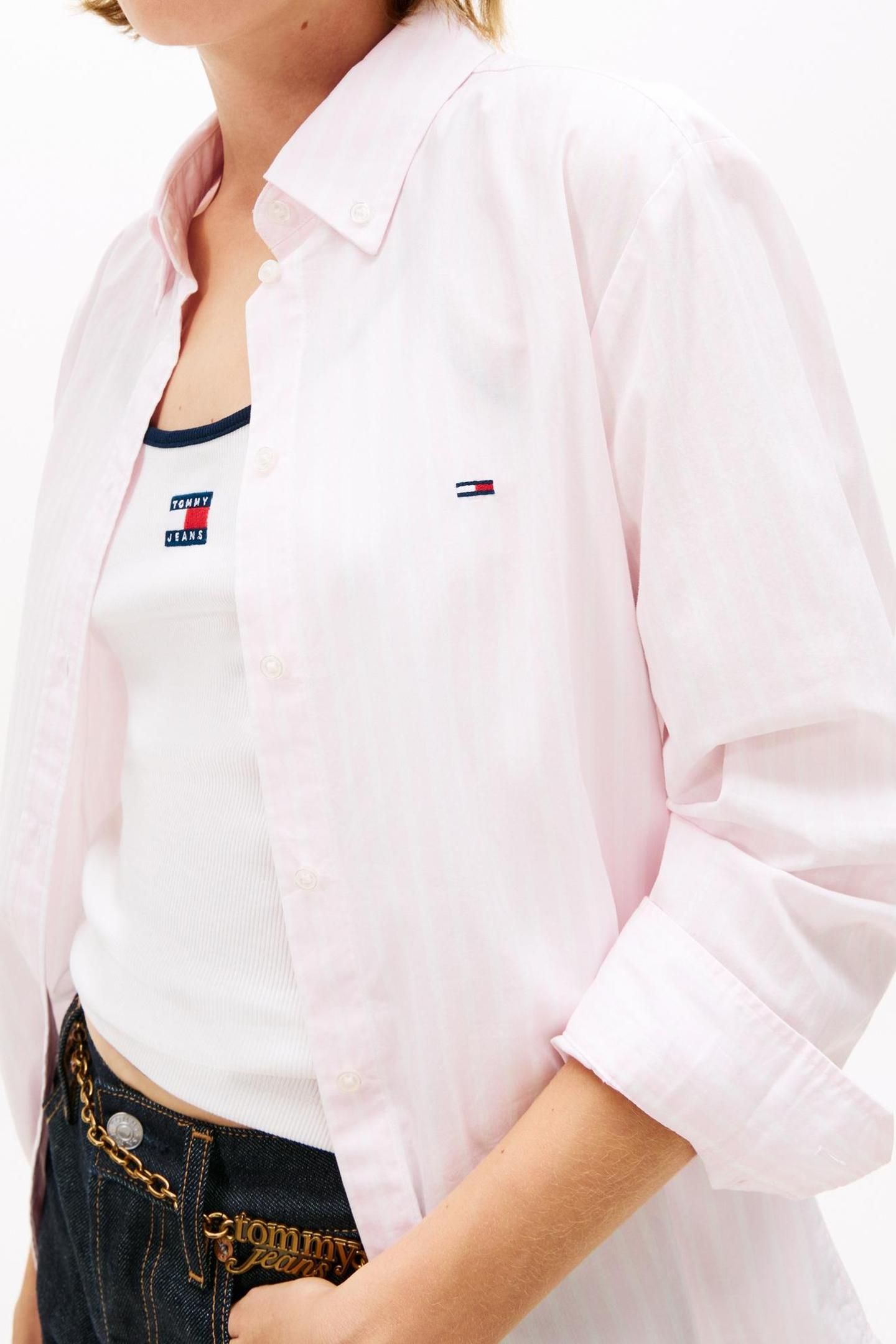 REGULAR POPLIN SHIRT PEARLY PINK/STRIPE 5