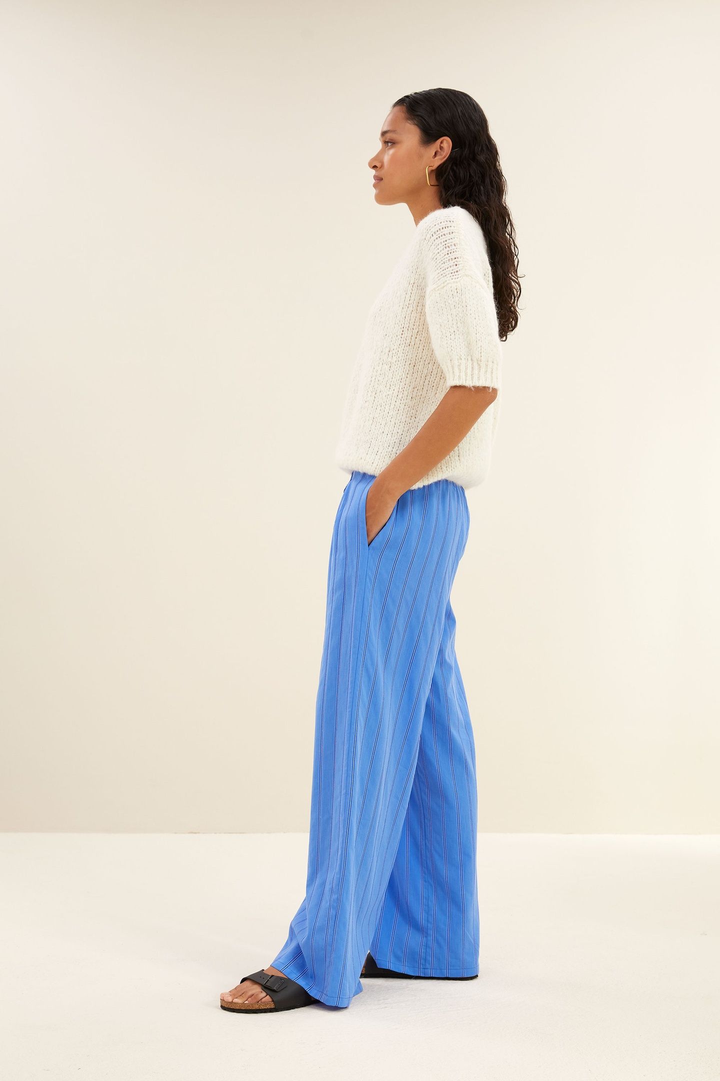 UMA STRIPE PANTS VIVID BLUE STRIPE 5