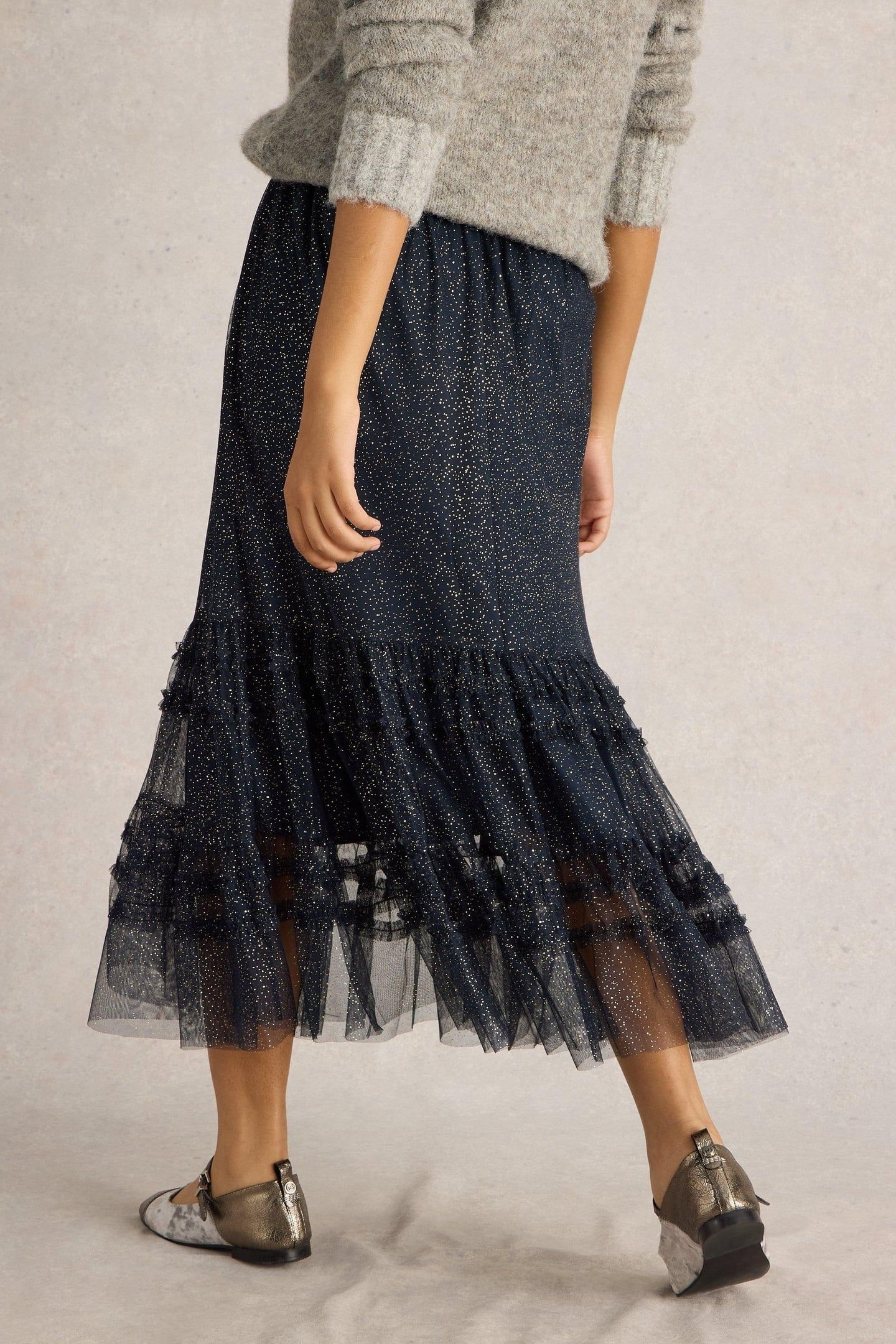 NOVA TULLE SPARKLE SKIRT NAVY MULTI 3