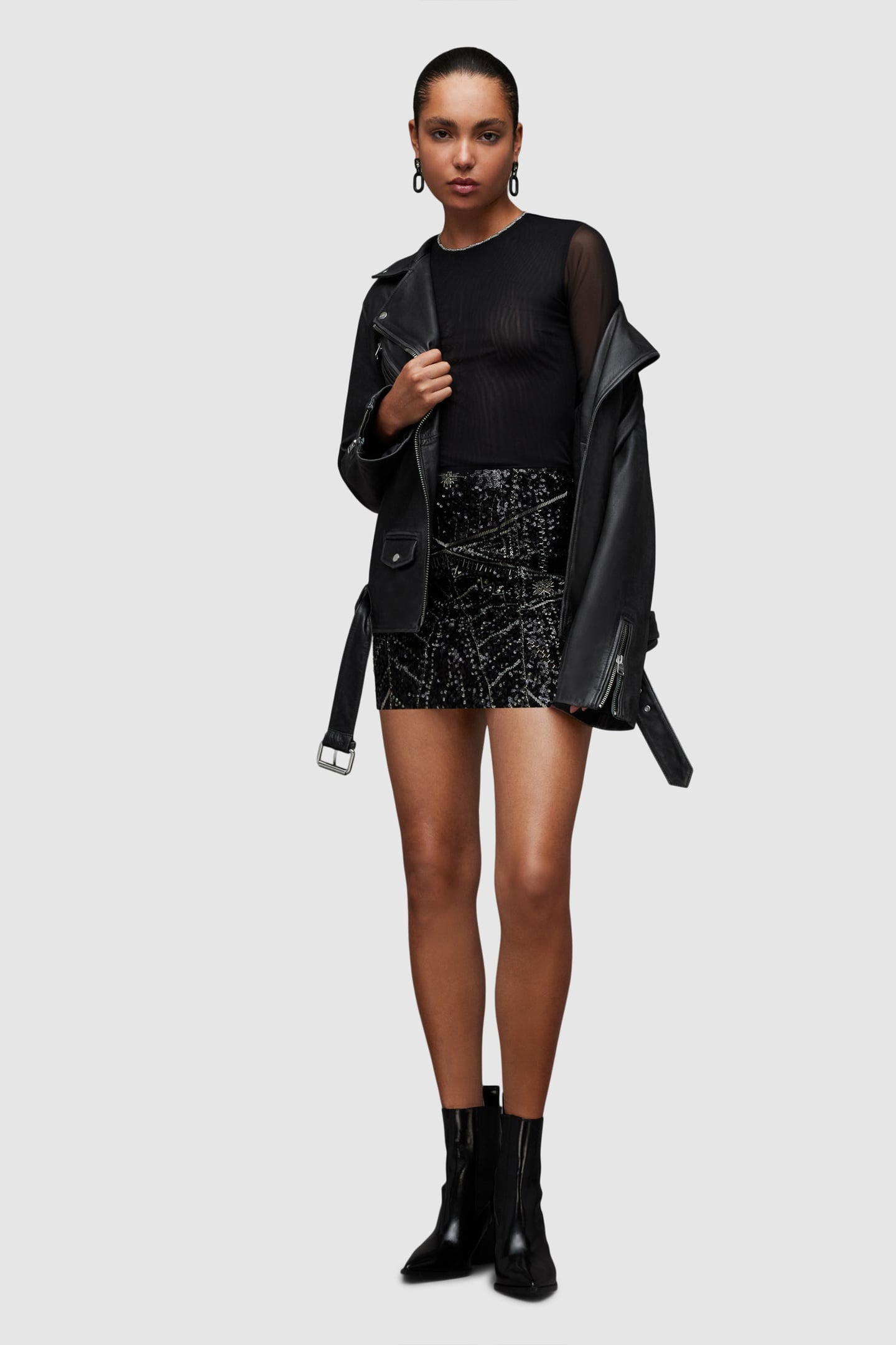 JAMILIA EMB SKIRT BLACK 1