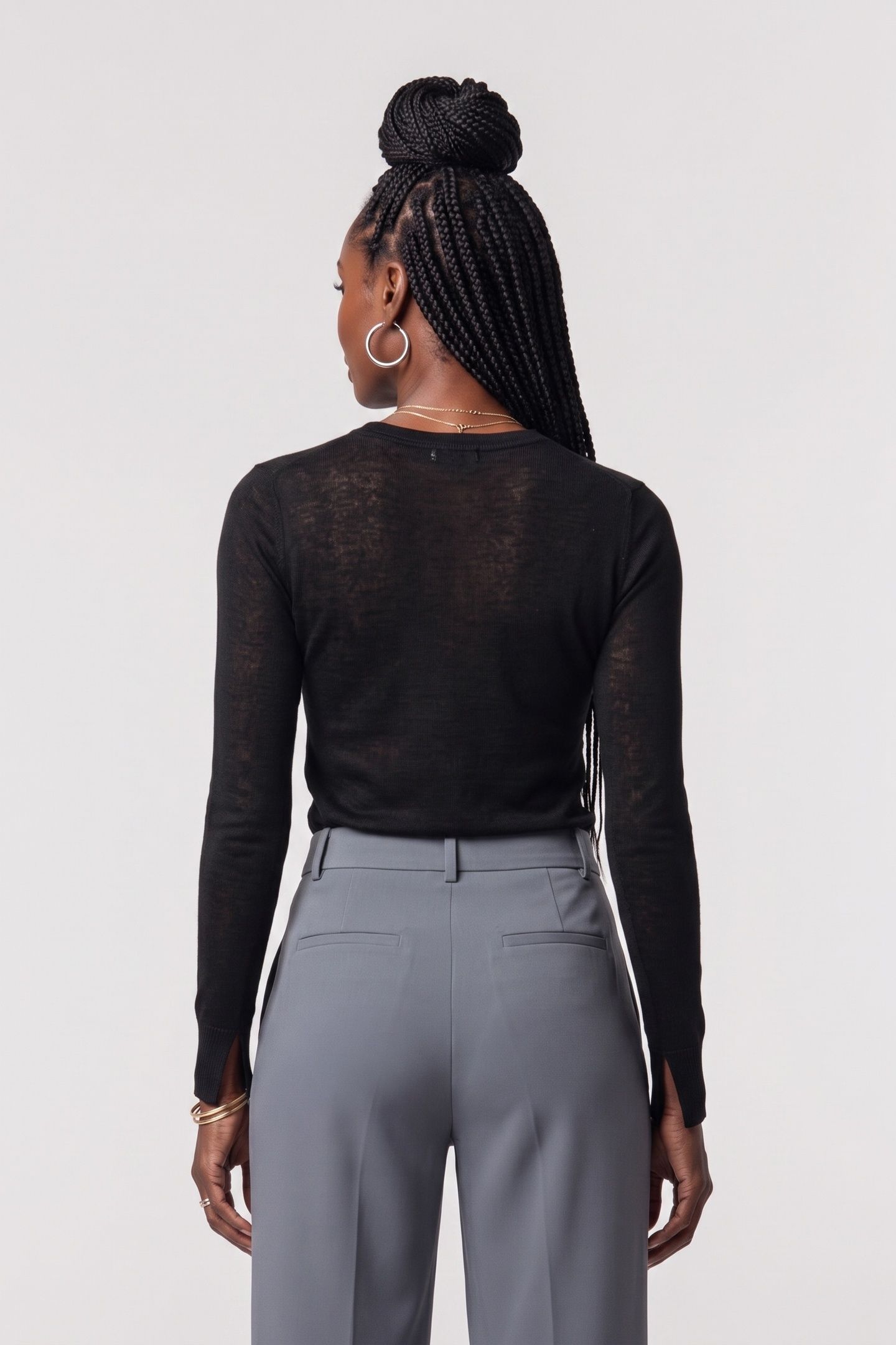 ODDRUN WOOL RIB LS BLACK 2