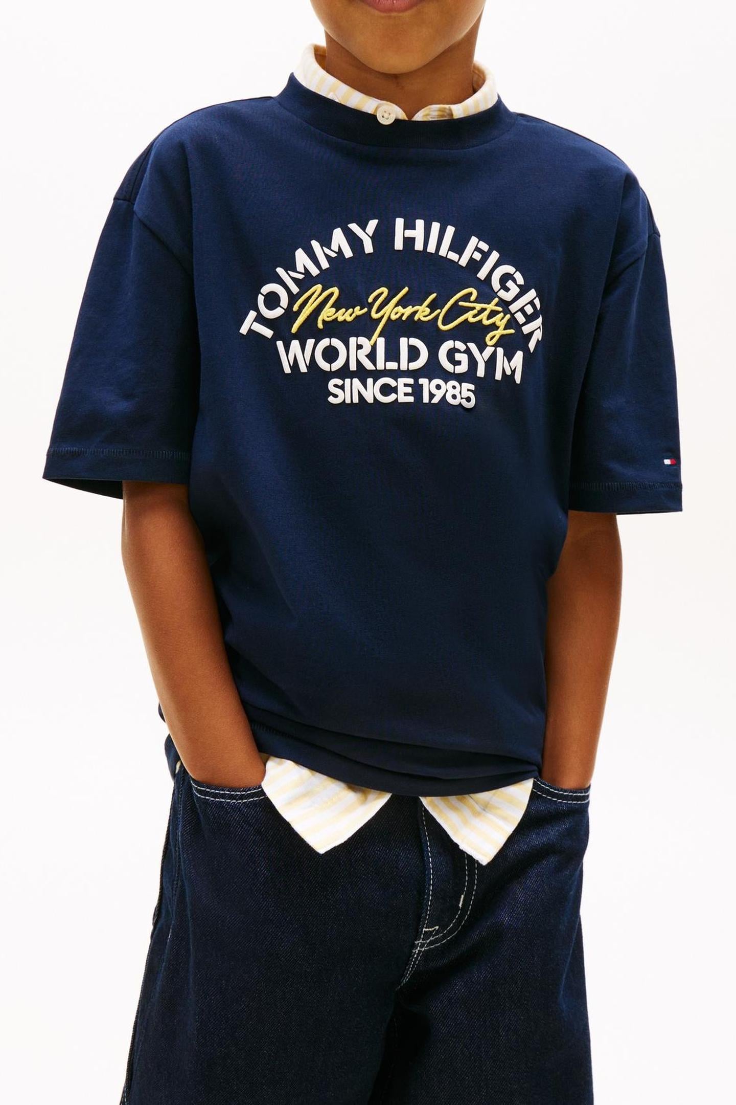 BOYS TOMMY HILFIGER NYC TEE DARK NIGHT NAVY 1
