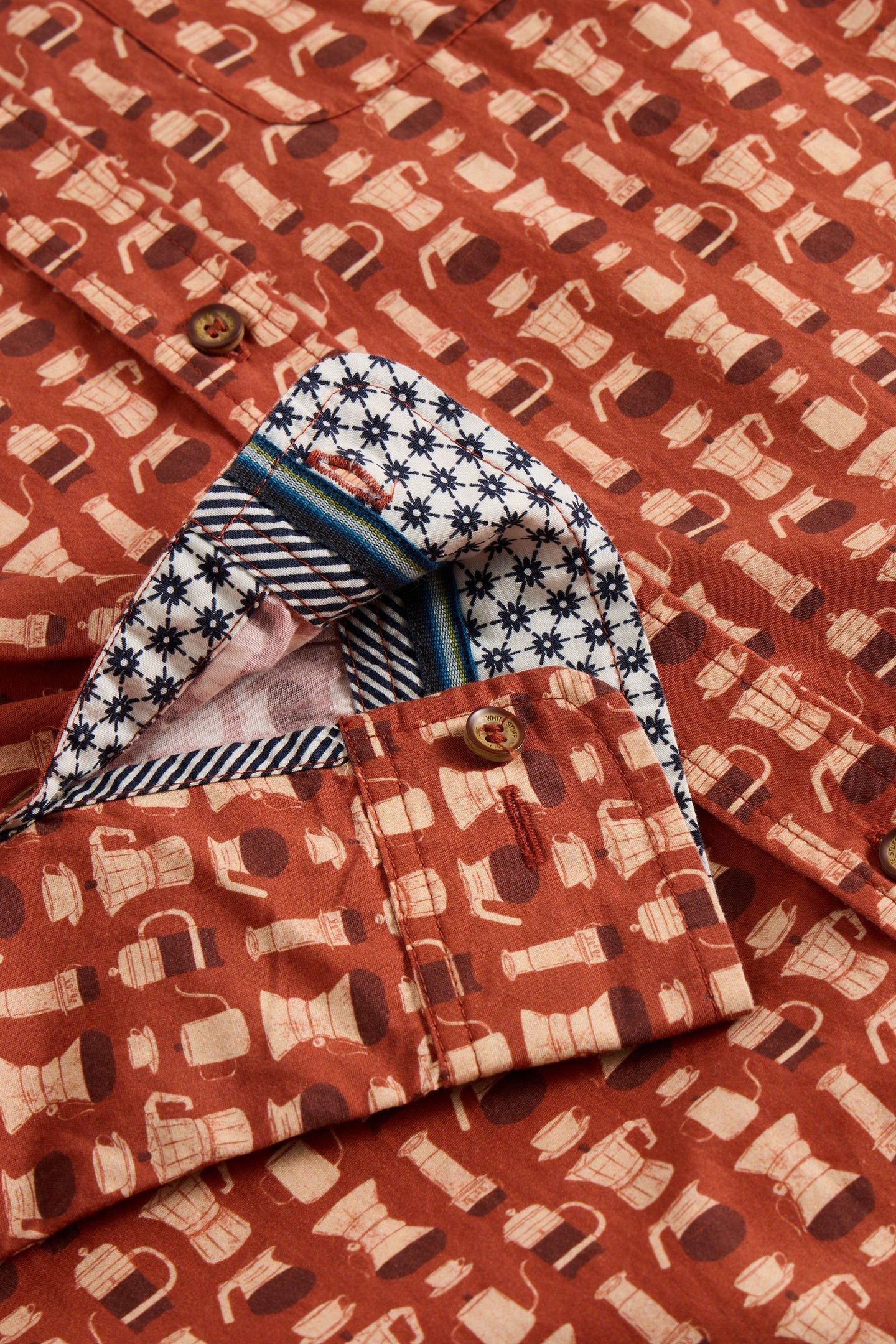 ESPRESSO PRINTED SHIRT ORANGE PRINT 6