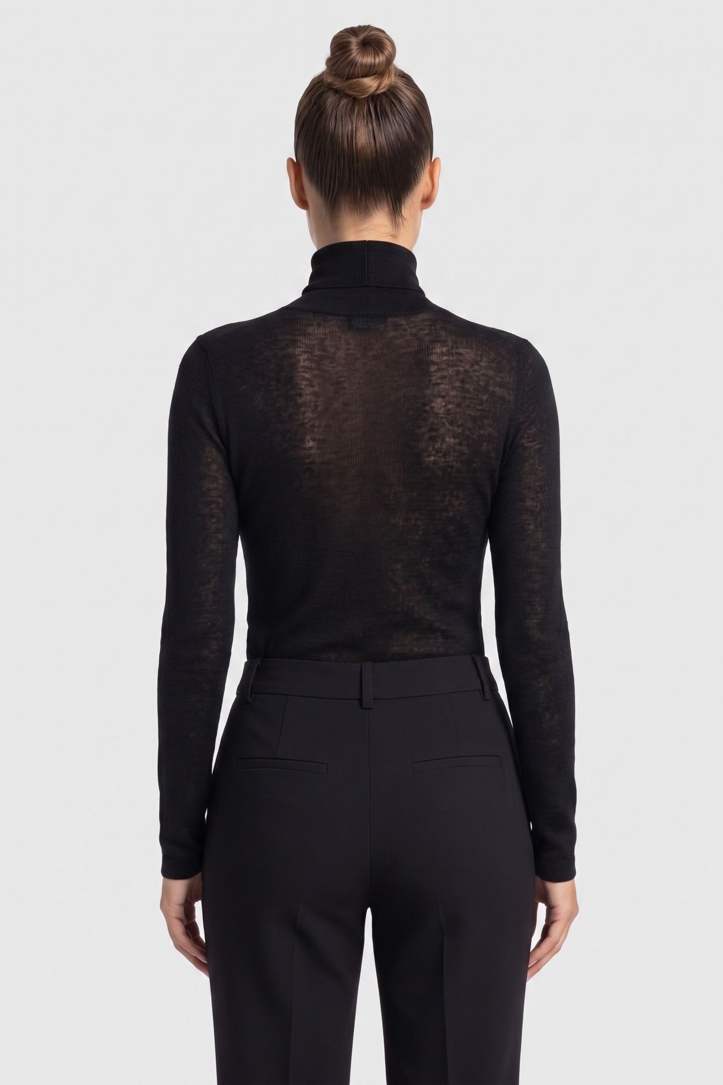 MALENA WOOL RIB TURTLENECK BLACK 2