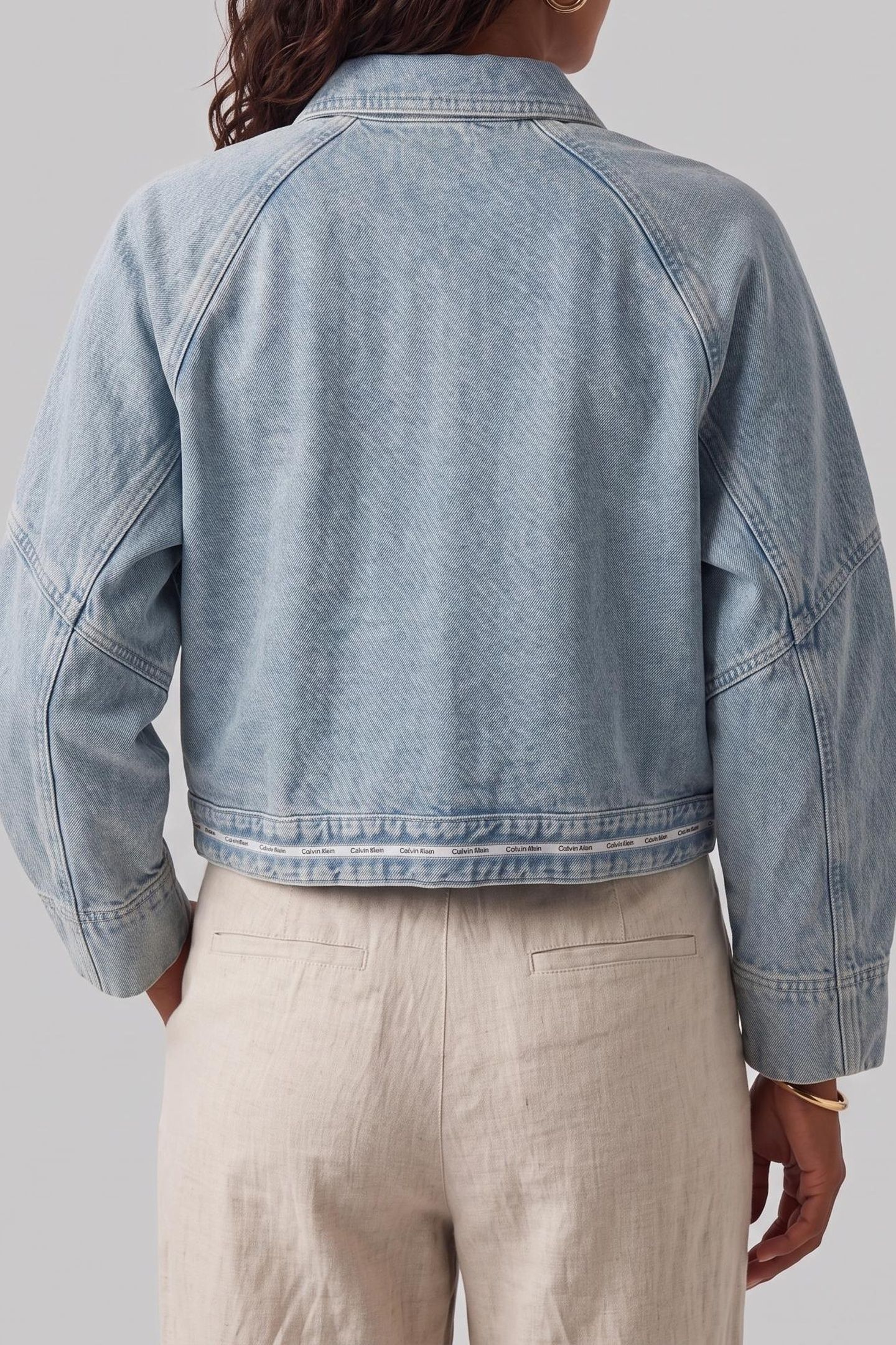 BRANDED BOXY DENIM JACKET FRESH WATER 2