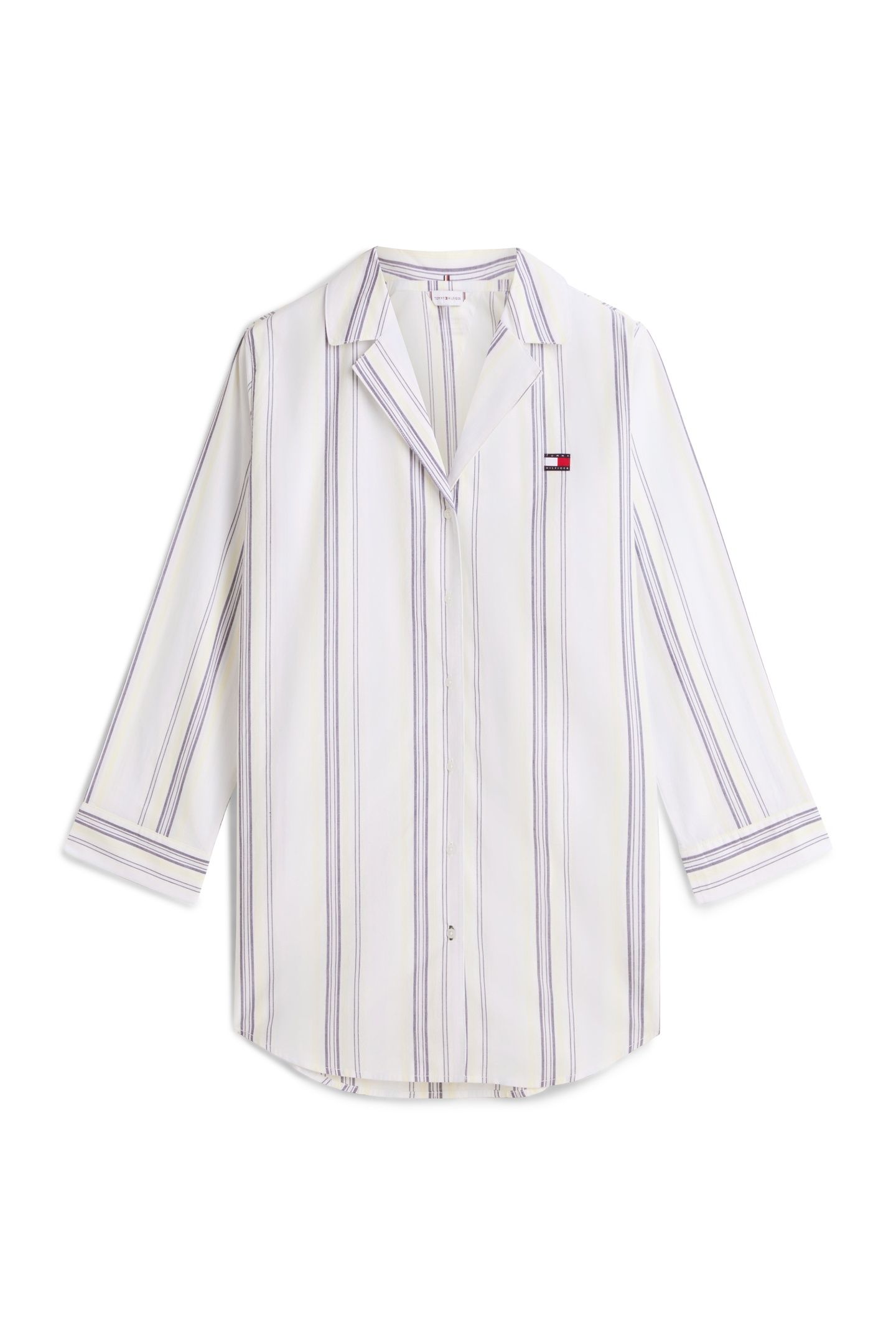 LS POPLIN NIGHTDRESS KEEPSAKE BLUE MULTI STRIPE 4