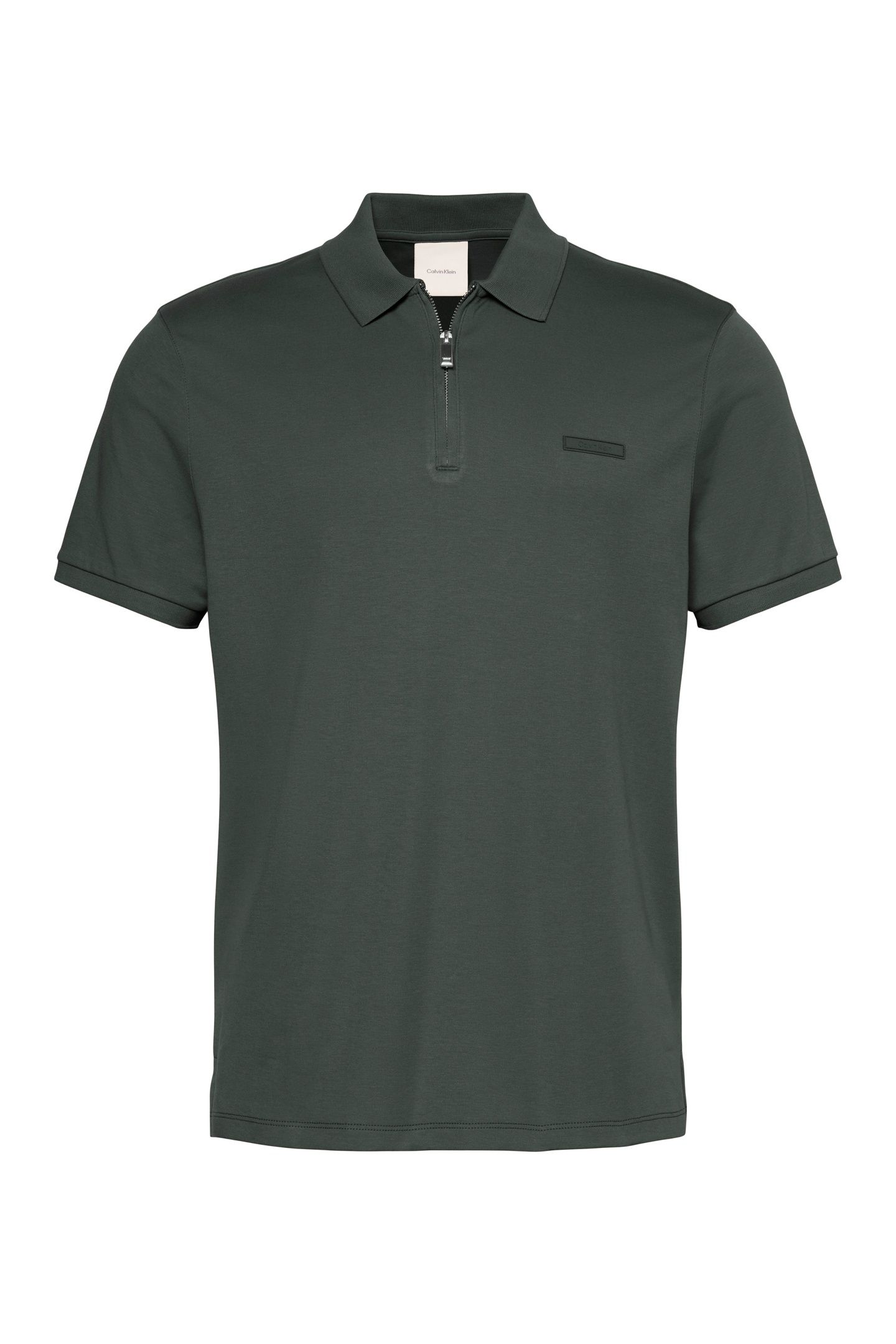 SS SLIM SUPIMA ZIP POLO DARK SLATE 3