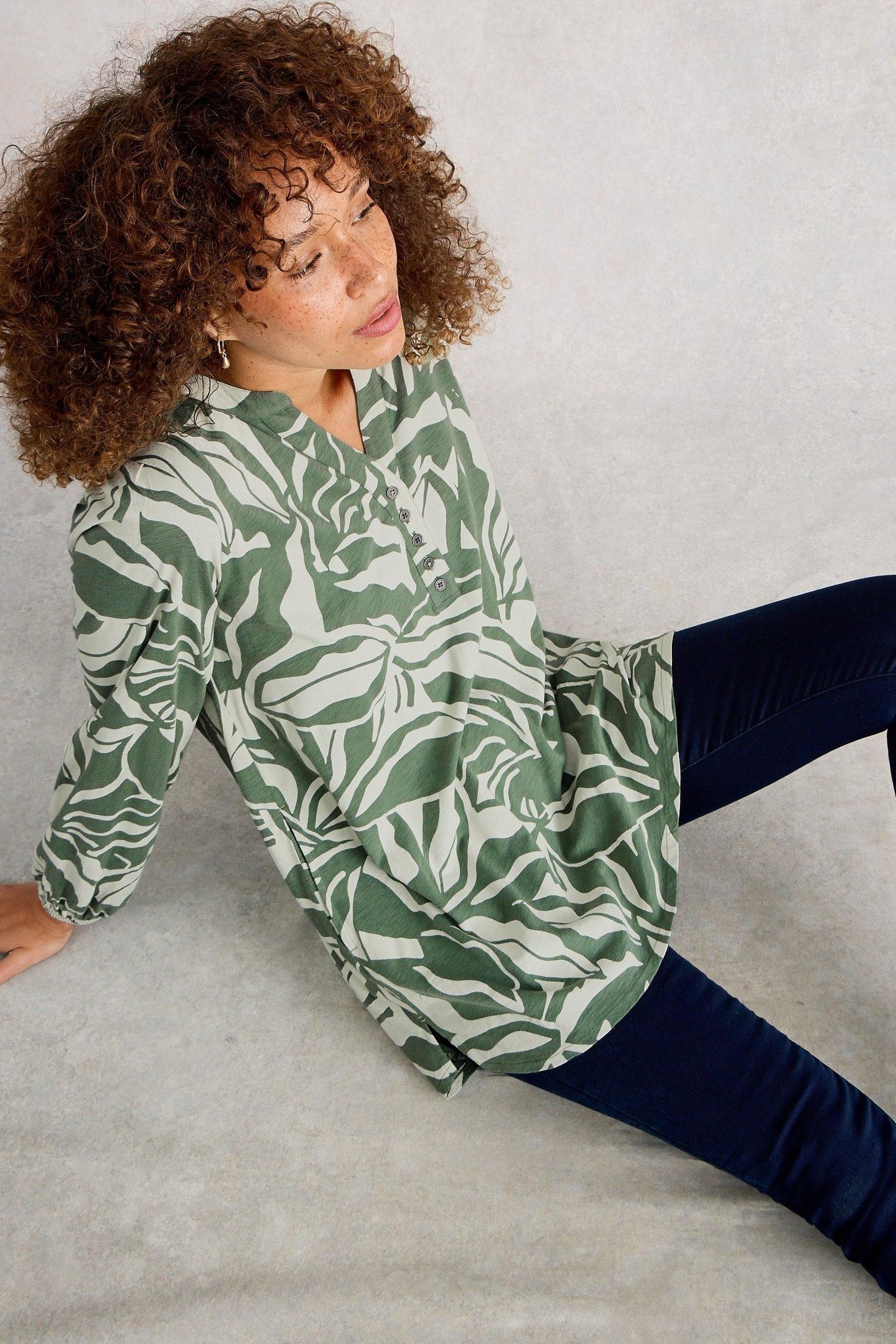 PHOEBE TUNIC GREEN PRINT 7