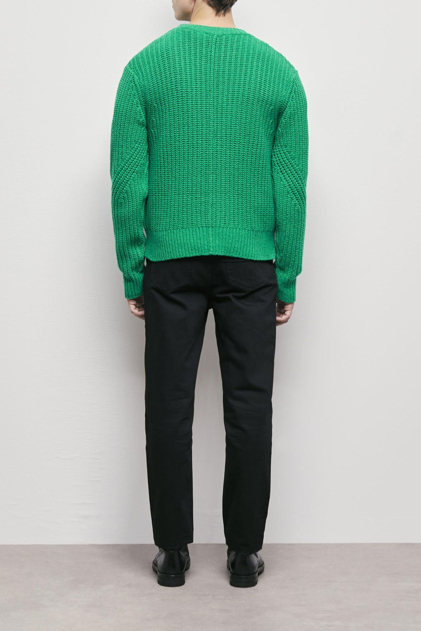 LONG-SLEEVED WOOL/NYLON SWEATER GREEN 4