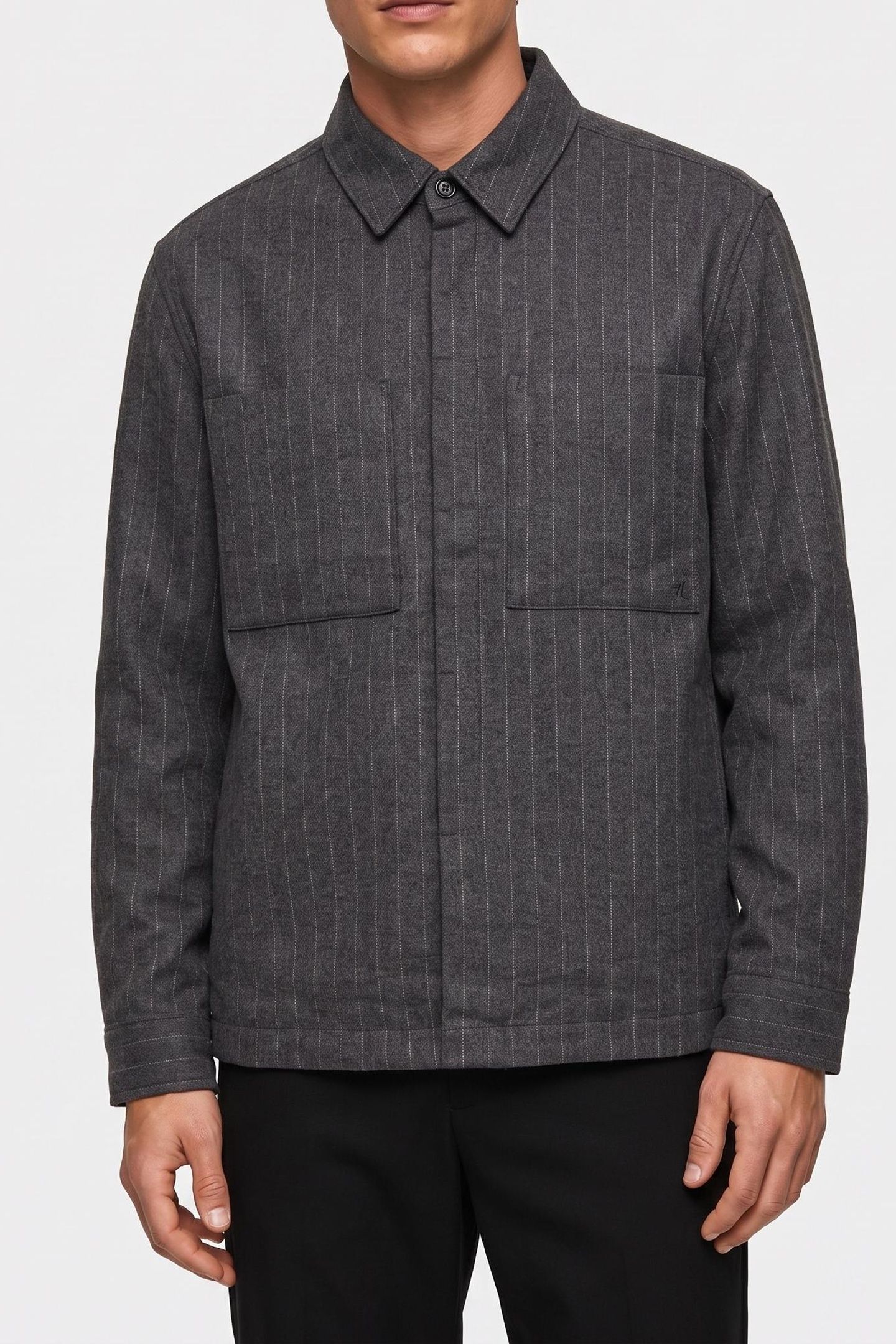 LS TWILL FILLED JACKET CHARCOAL HEATHER 1