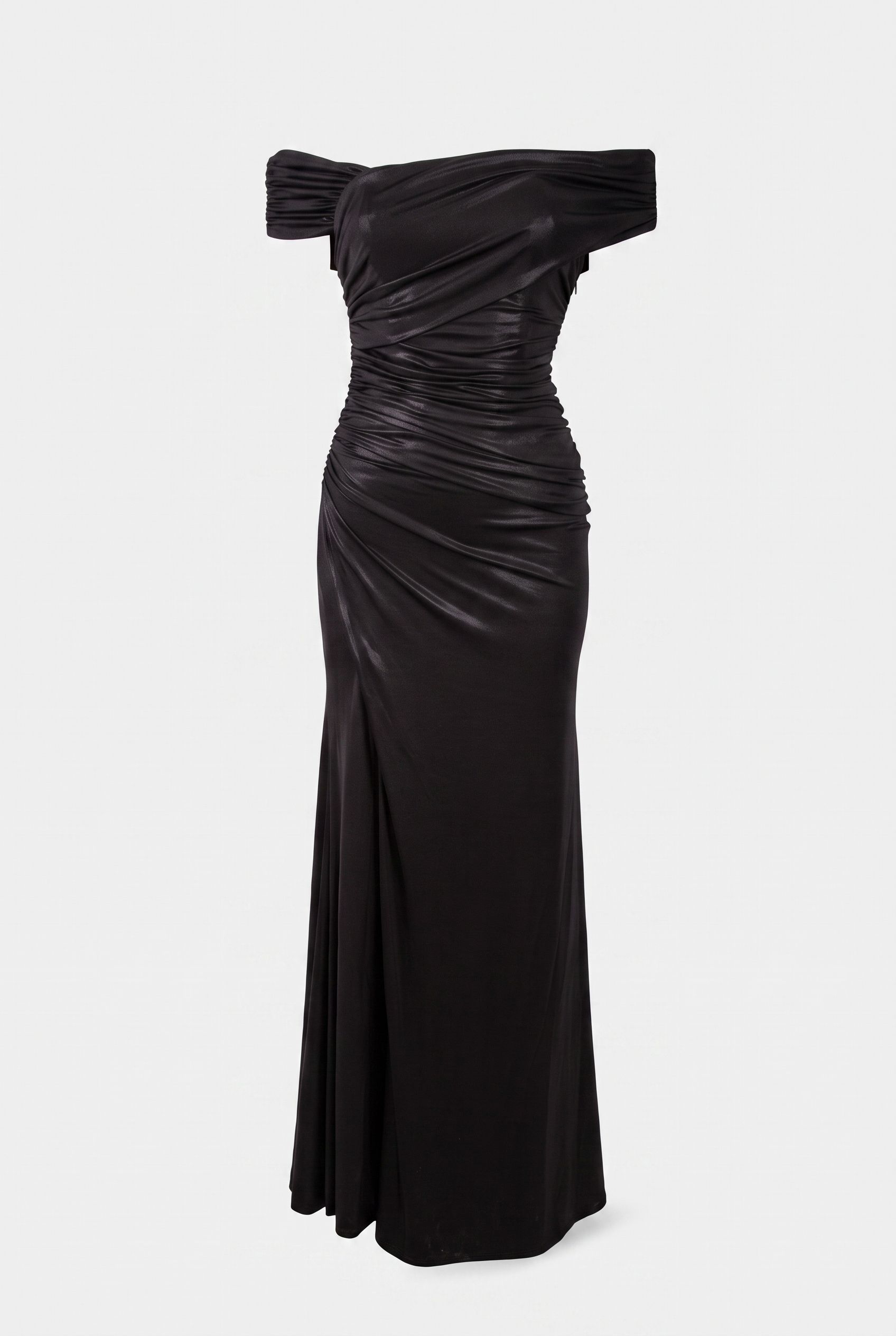 PETRA OFFSHOULDER DR SHINY BLACK 3