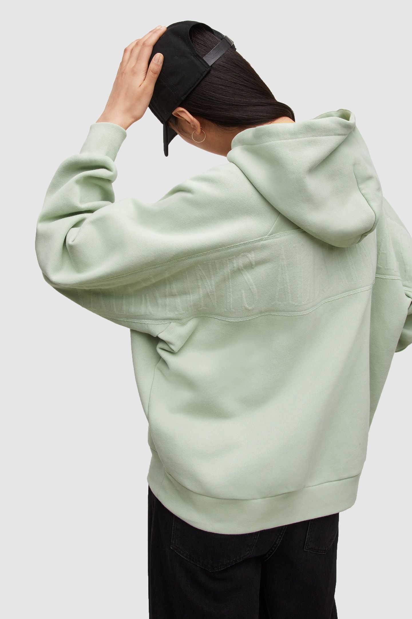 ALLSAINTS TALON HOOD SAGE GREEN 5