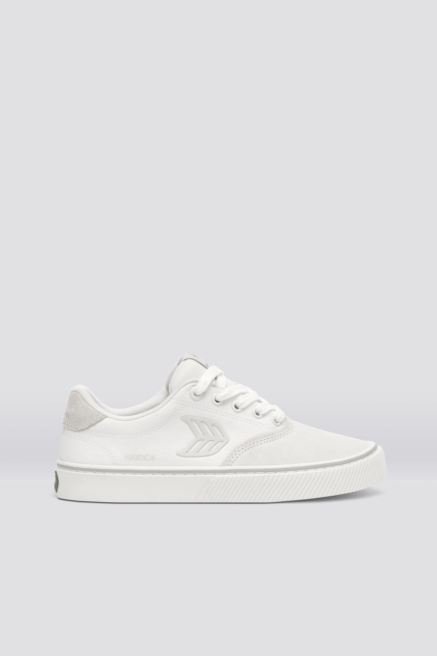 NAIOCA PRO SUEDE AND CANVAS STRIPE SMOKE WHITE 1