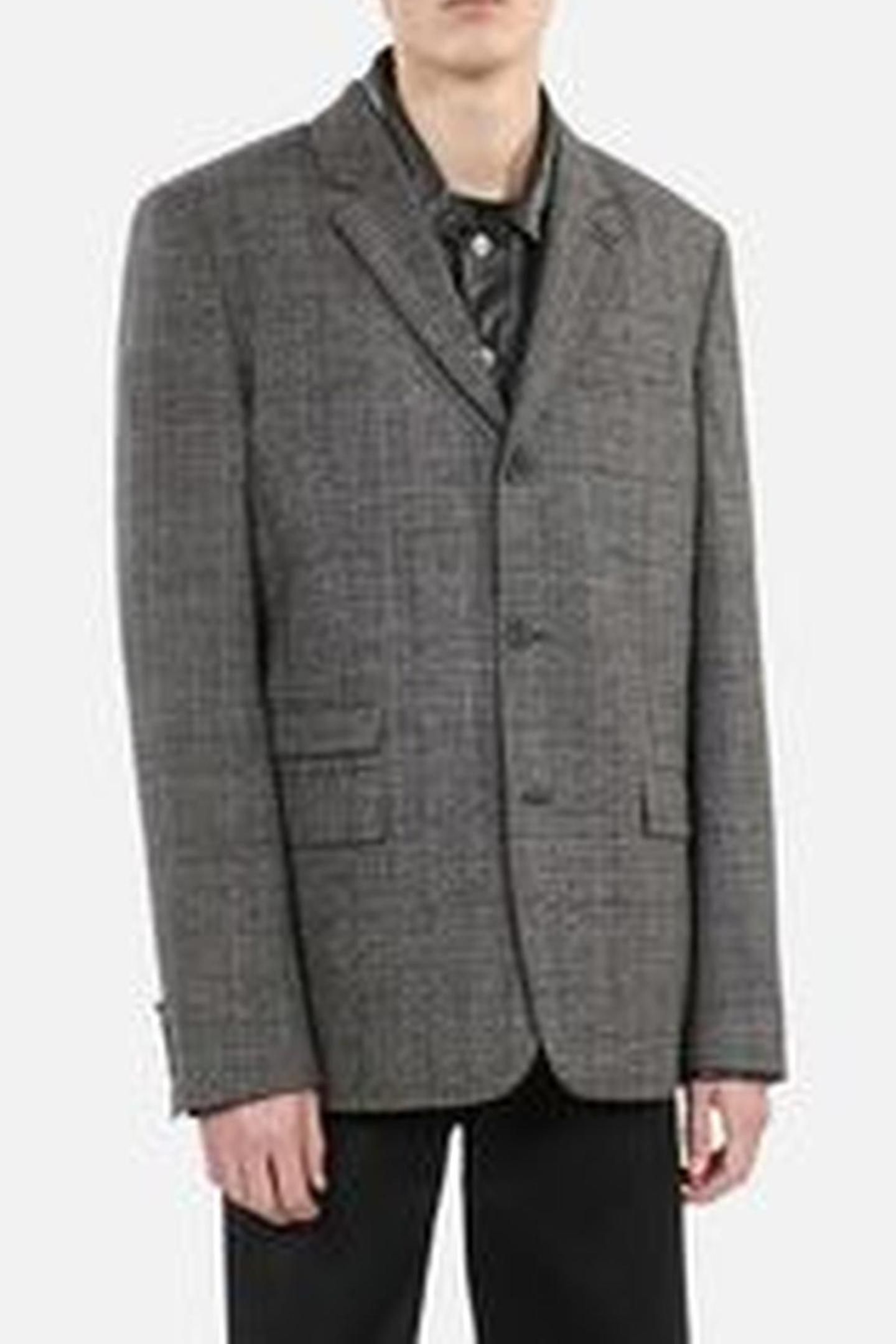 LOOSE-FITTING JACKET W 3 BUTTONS AND 3 POCKETS BROWN / BLACK 3
