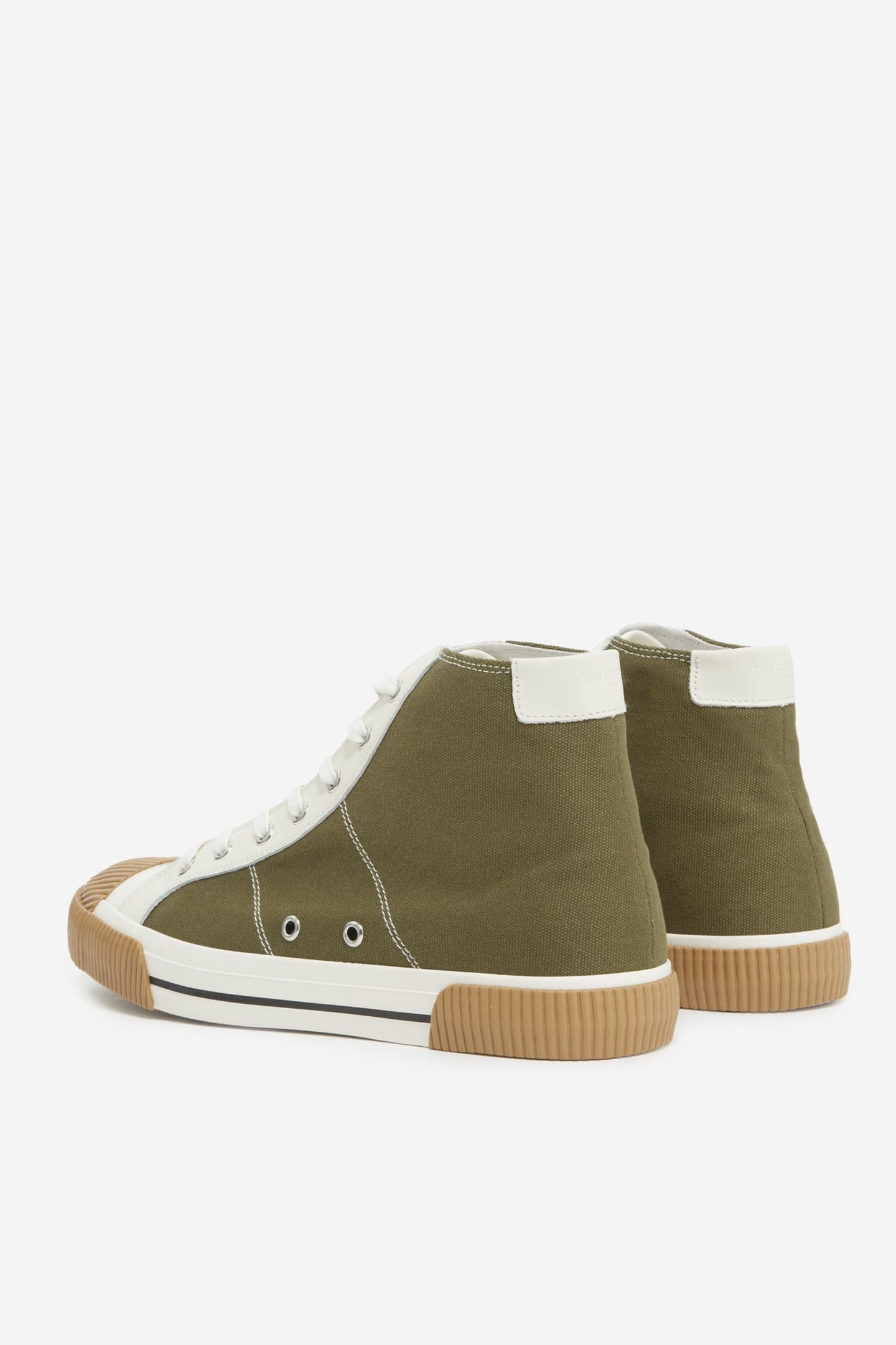 UNISEX CANVAS RIDING BASKET WITH LEATHER TRIM KAKI 6