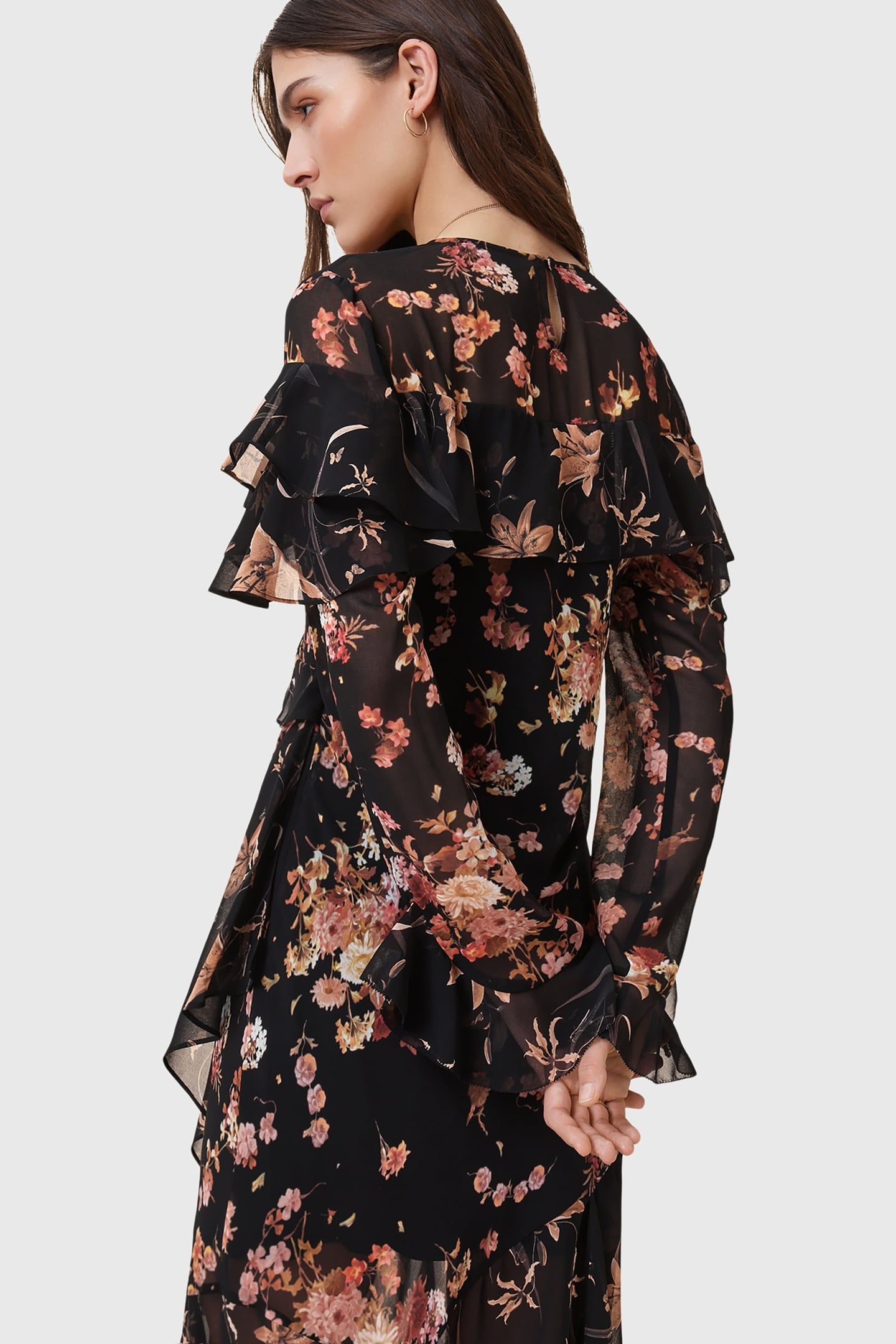 FRESCA DRESS PETRA SEPIA BROWN 4