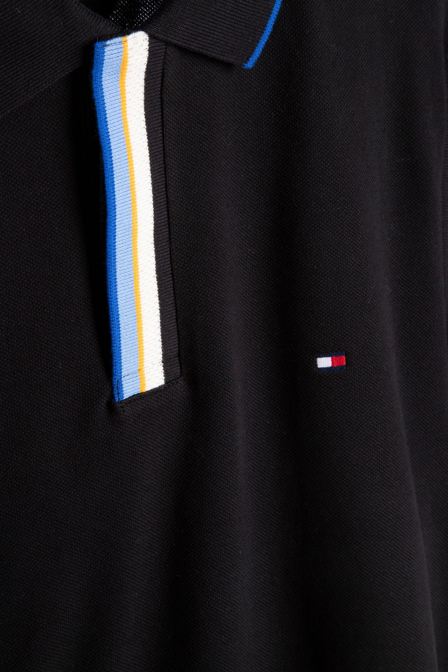 PIQUE PLACKET T-SHIRT BLACK 4