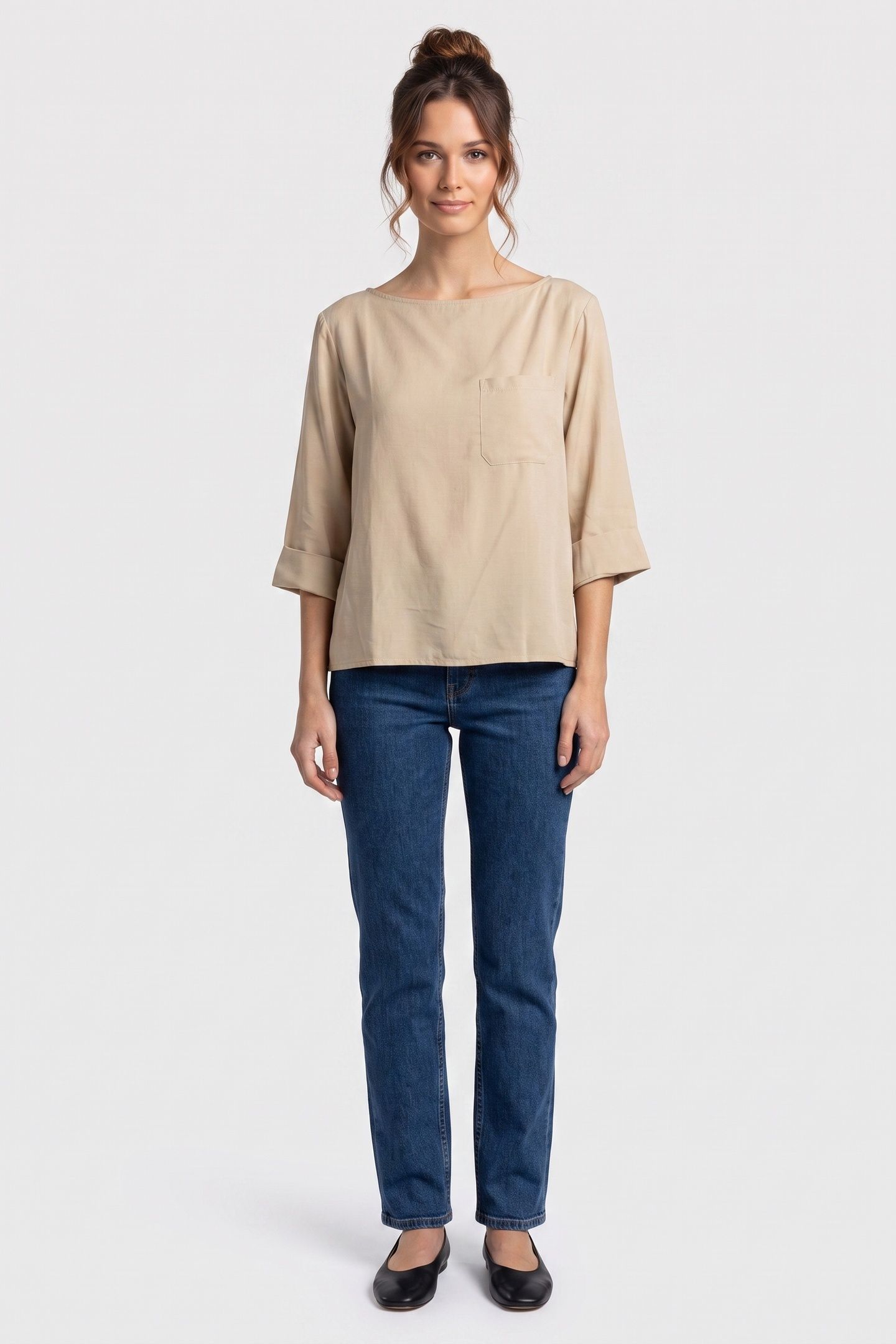 IMANUELA BLOUSE BEIGE 1