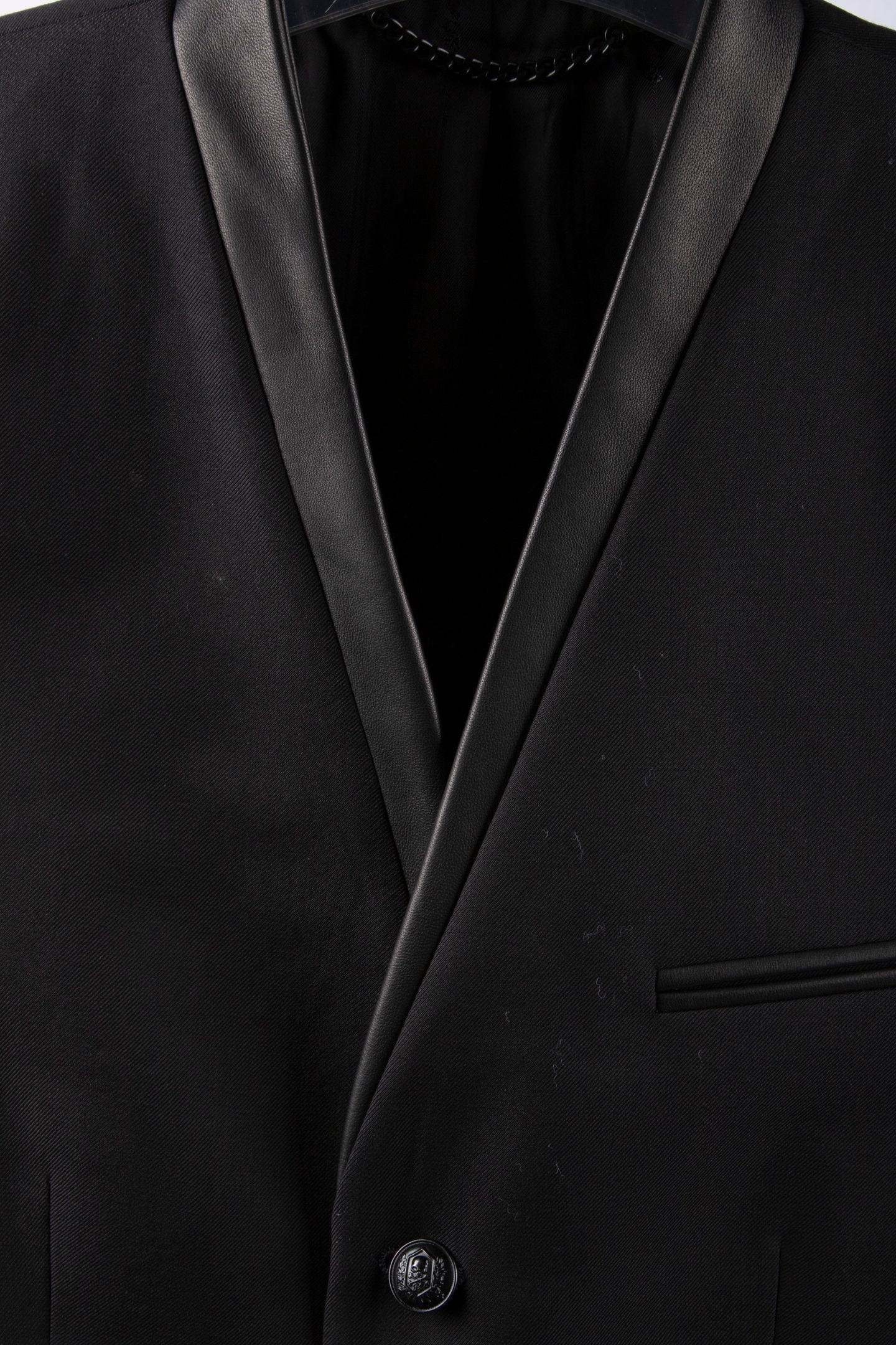 COLLARLESS SUIT JACKET BLACK 8