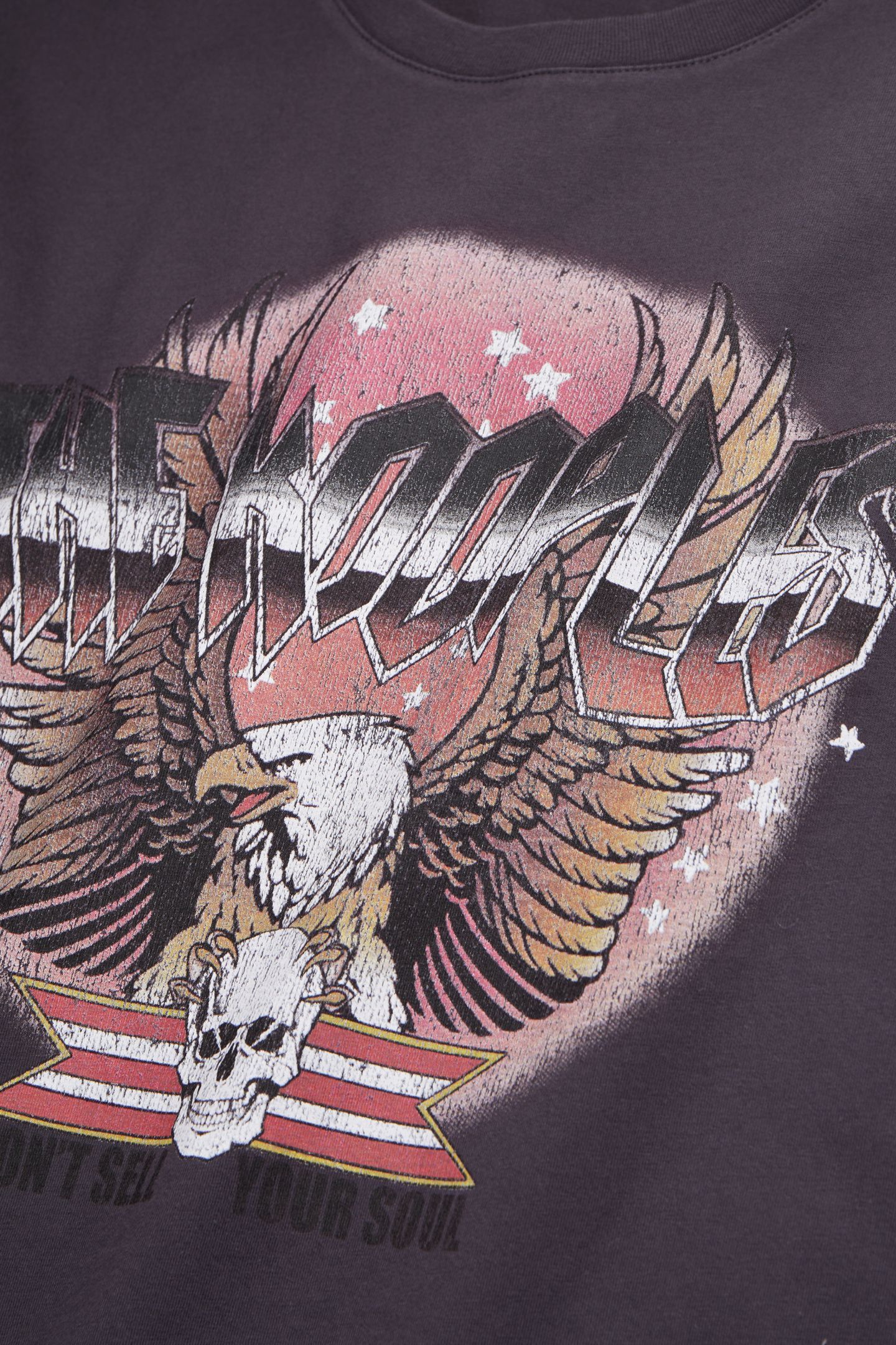 T-SHIRT WITH VINTAGE PRINT ON THE FRONT CARBONE 6