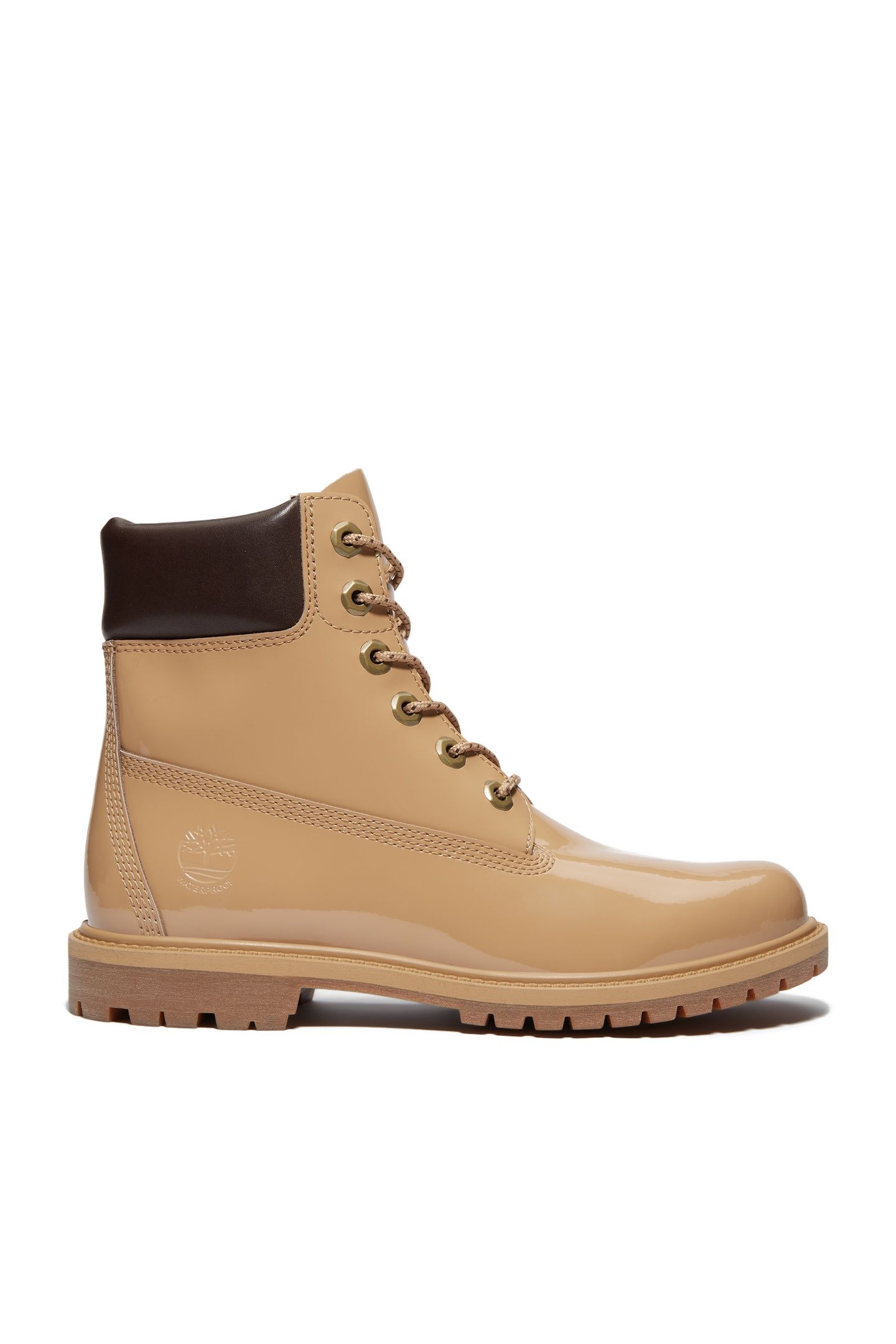 PREMIUM 6 INCH LACE UP WATERPROOF BOOT WHEAT PATENT LEATHER 1
