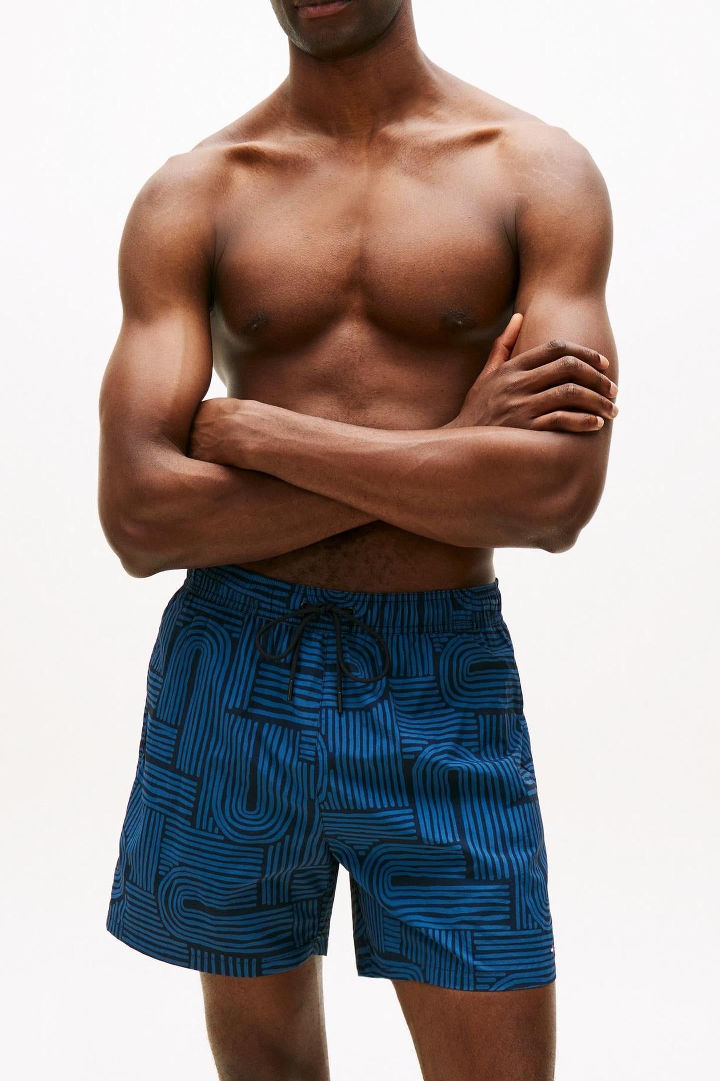 MEDIUM DRAWSTRING PRINT SWIM TRUNK ABSTRACT MOSAIC DESERT SK 1