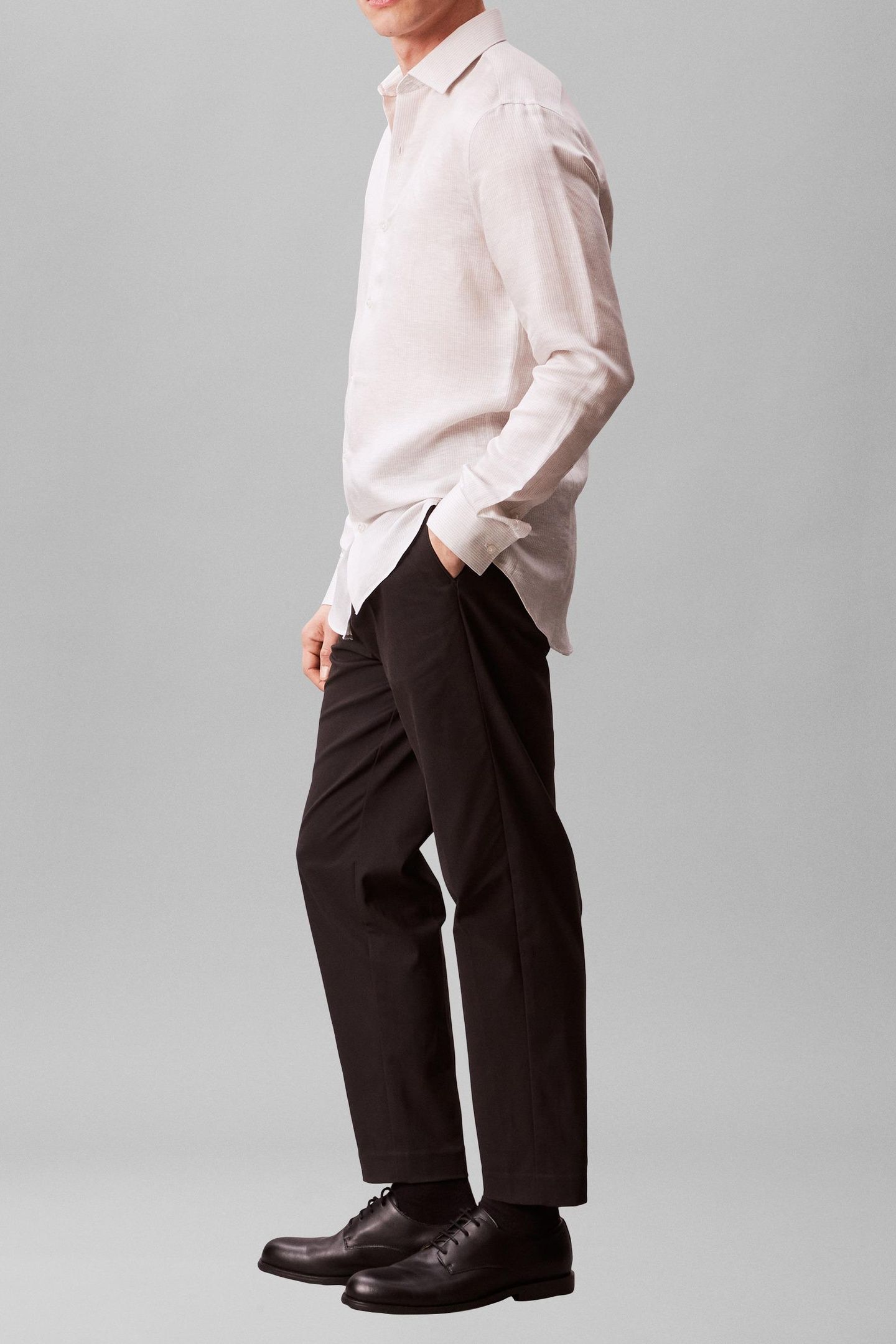SLIM ESSENTIAL POPLIN SHIRT CINDER BROWN 5