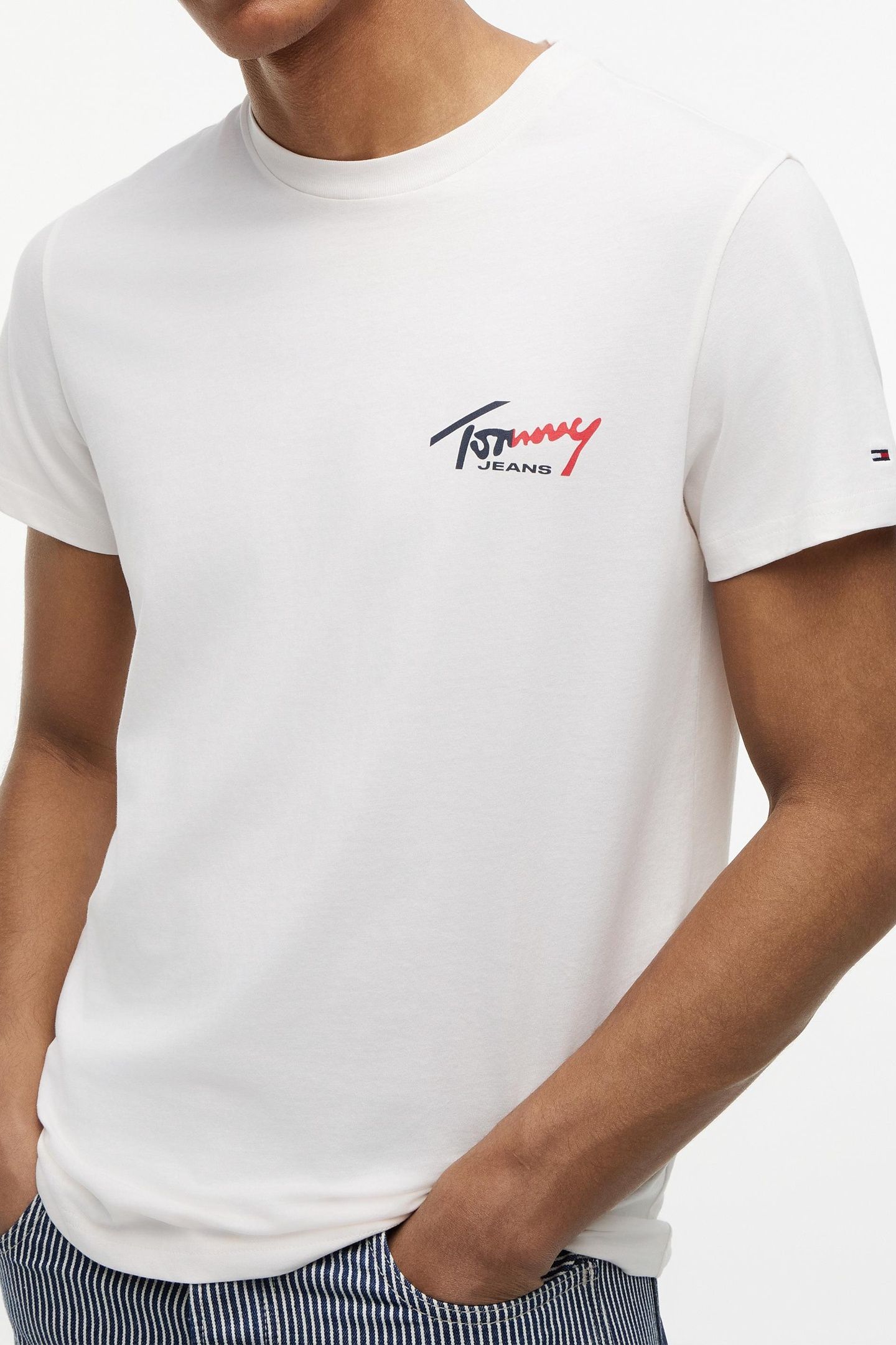 SLIM SIGNATURE LOGO T-SHIRT ANCIENT WHITE 5