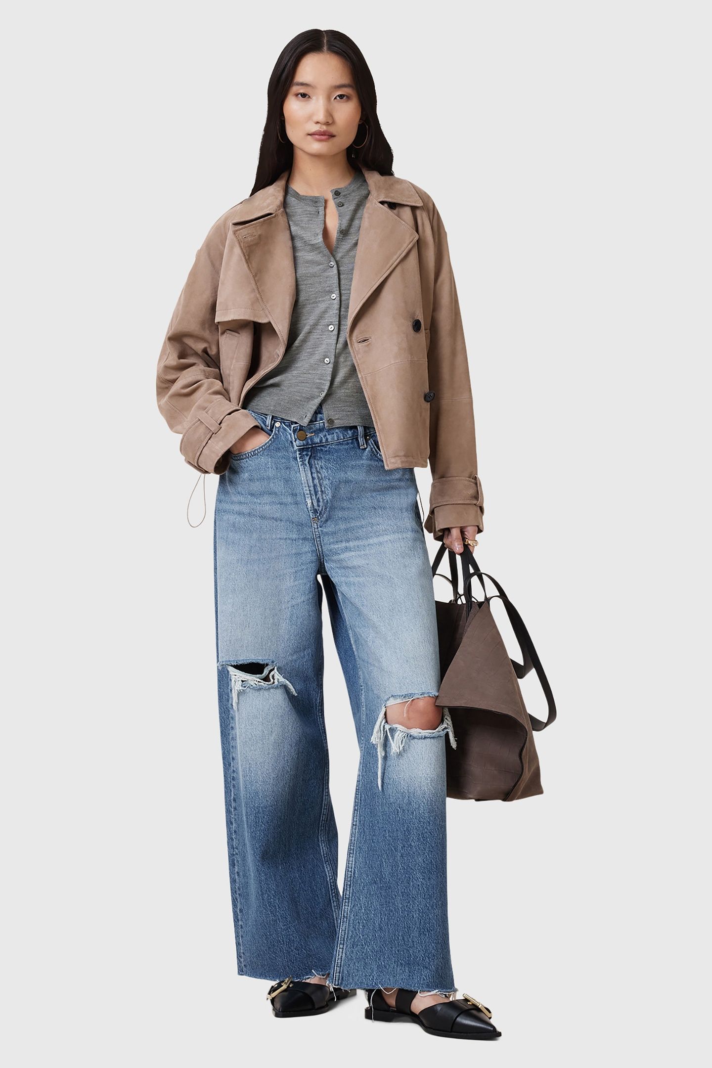 ANOUK CARDIGAN PALE GREY MARL 2