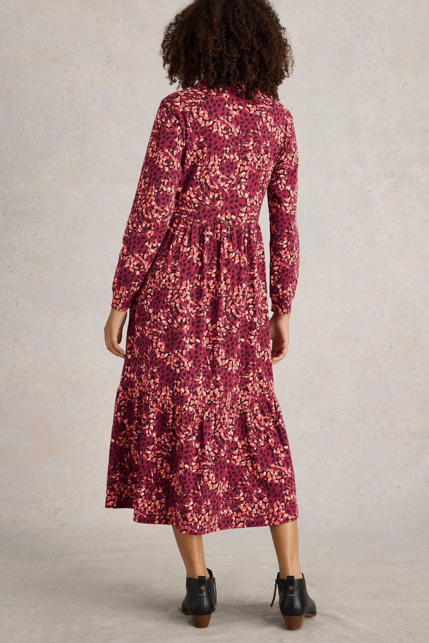 AIMEE JERSEY DRESS PLUM MULTI 4