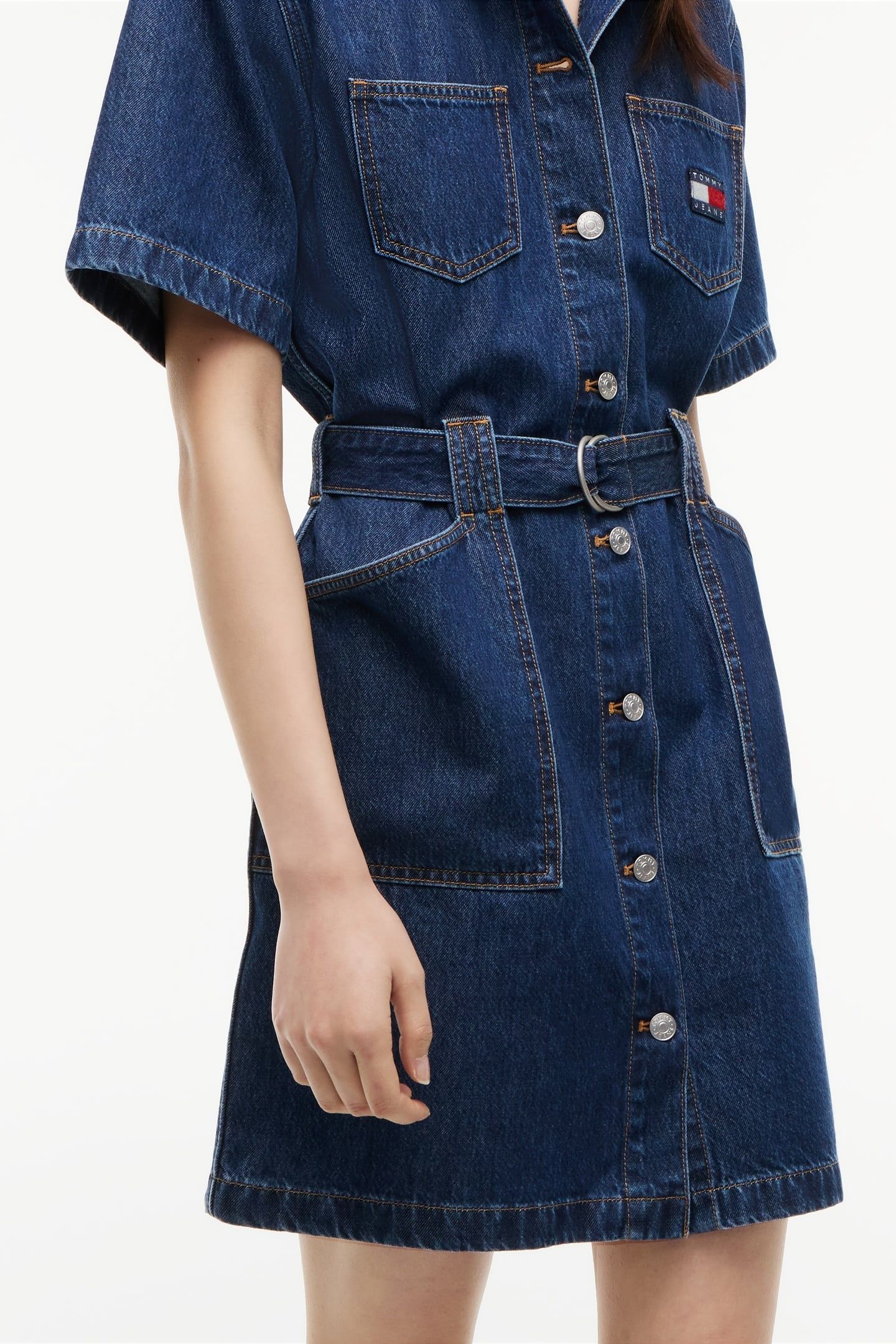 UTILITY SHIRT DRESS DENIM DARK 5
