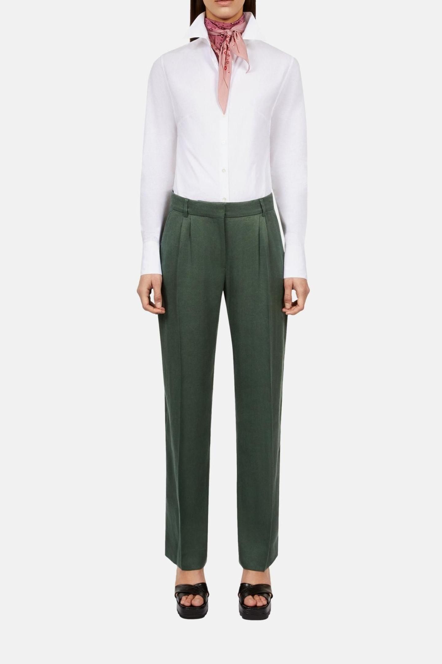 PLEATED SUIT TROUSERS WOOD KAKI 2
