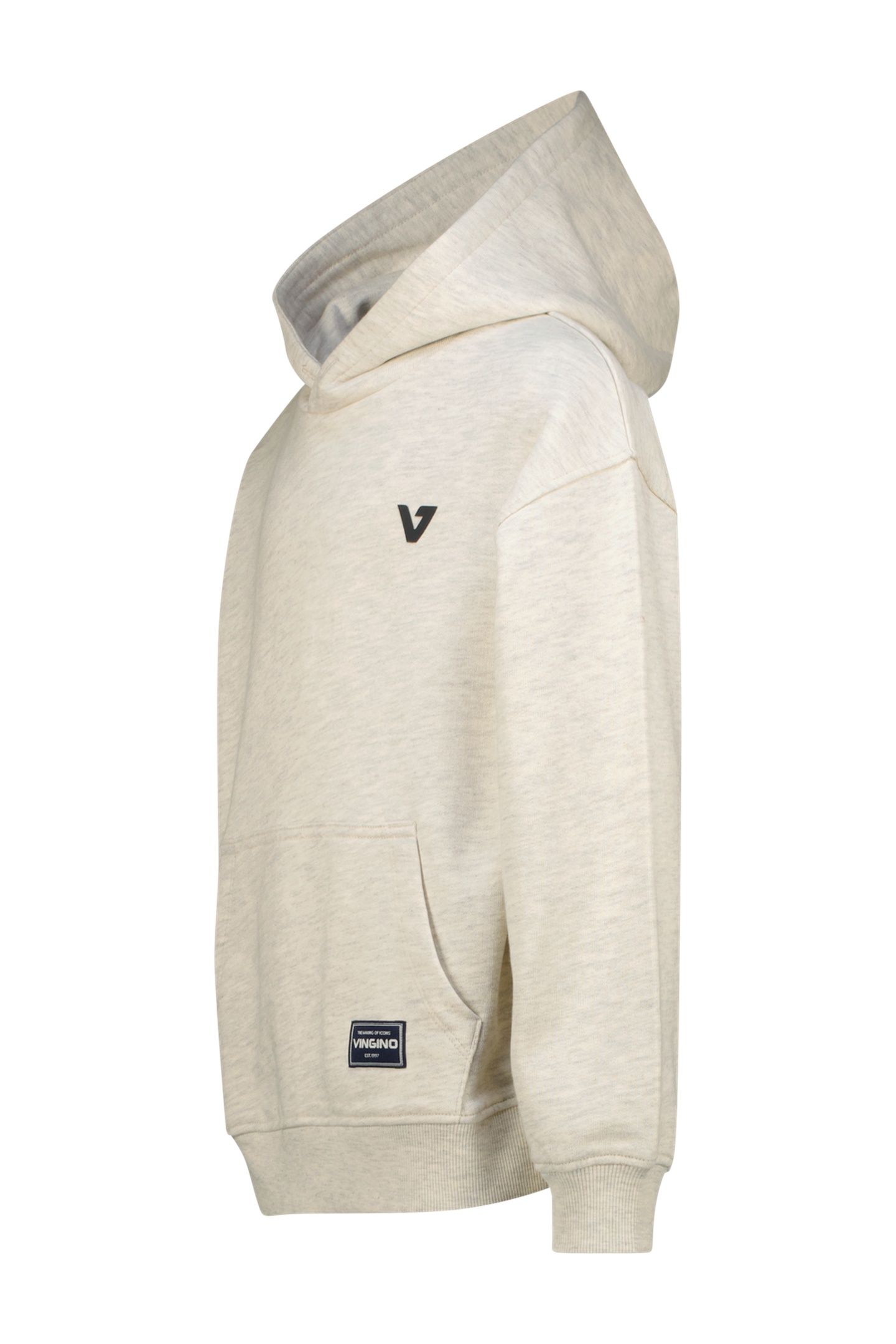 BOYS BASIC-HOODY SWEATER SOFT VANILLA MELEE 2