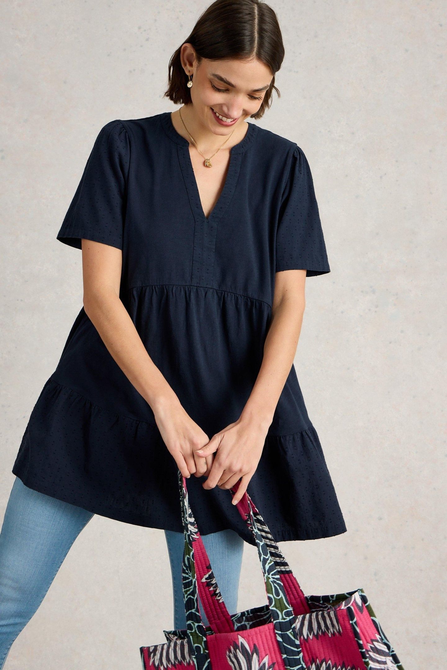 MARIA MIX TUNIC FRENCH NAVY 1