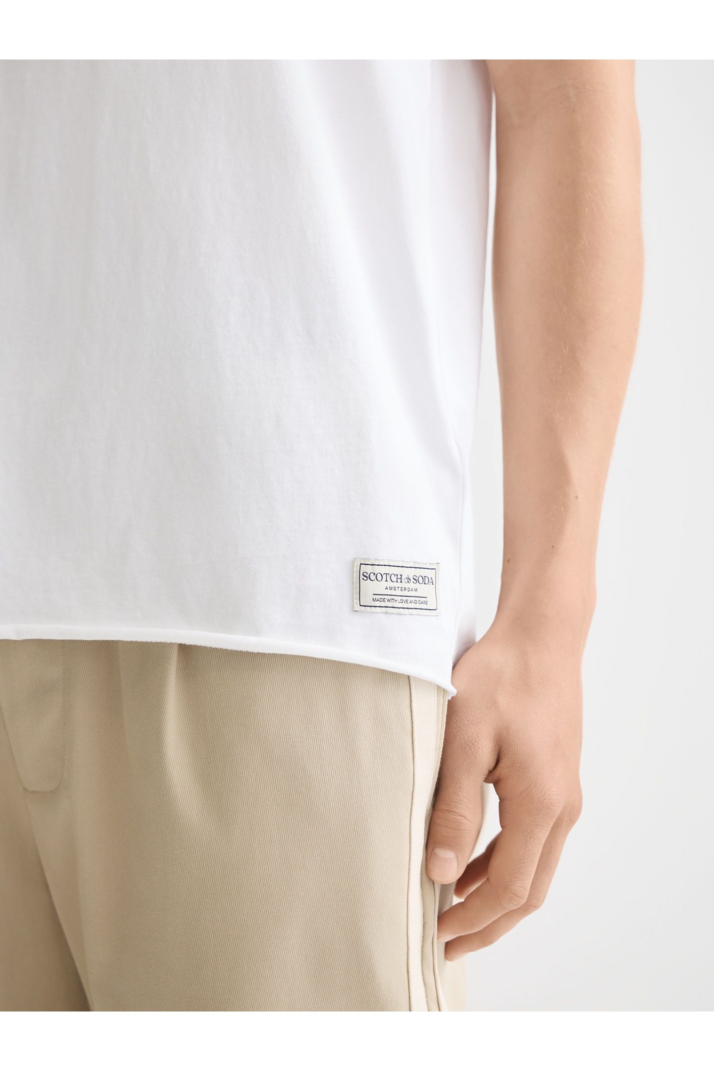 RAW EDGE T-SHIRT BRIGHT WHITE 5