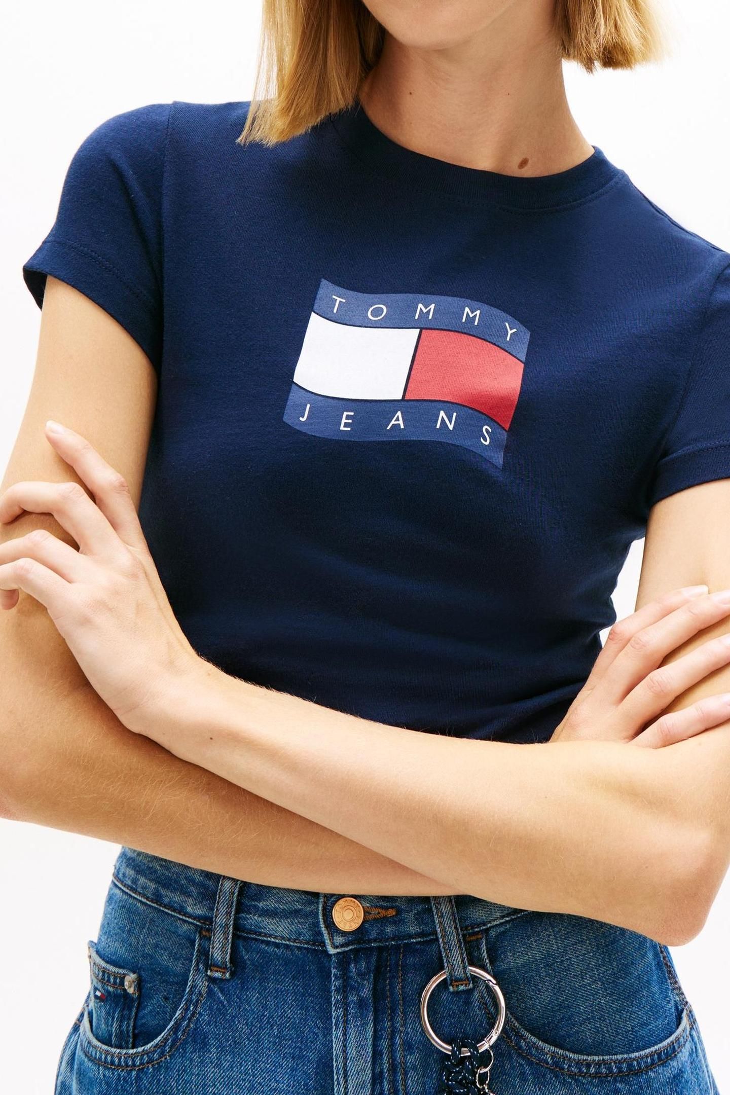 SLIM WAVY FLAG TEE DARK NIGHT NAVY 5