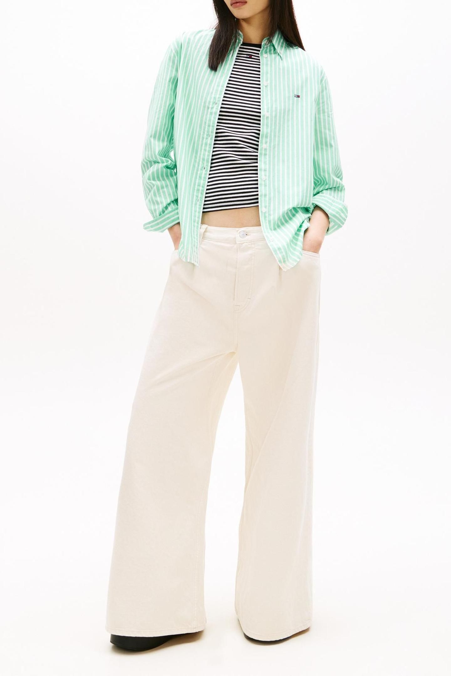REGULAR POPLIN SHIRT TROPICAL TIDE/STRIPE 2