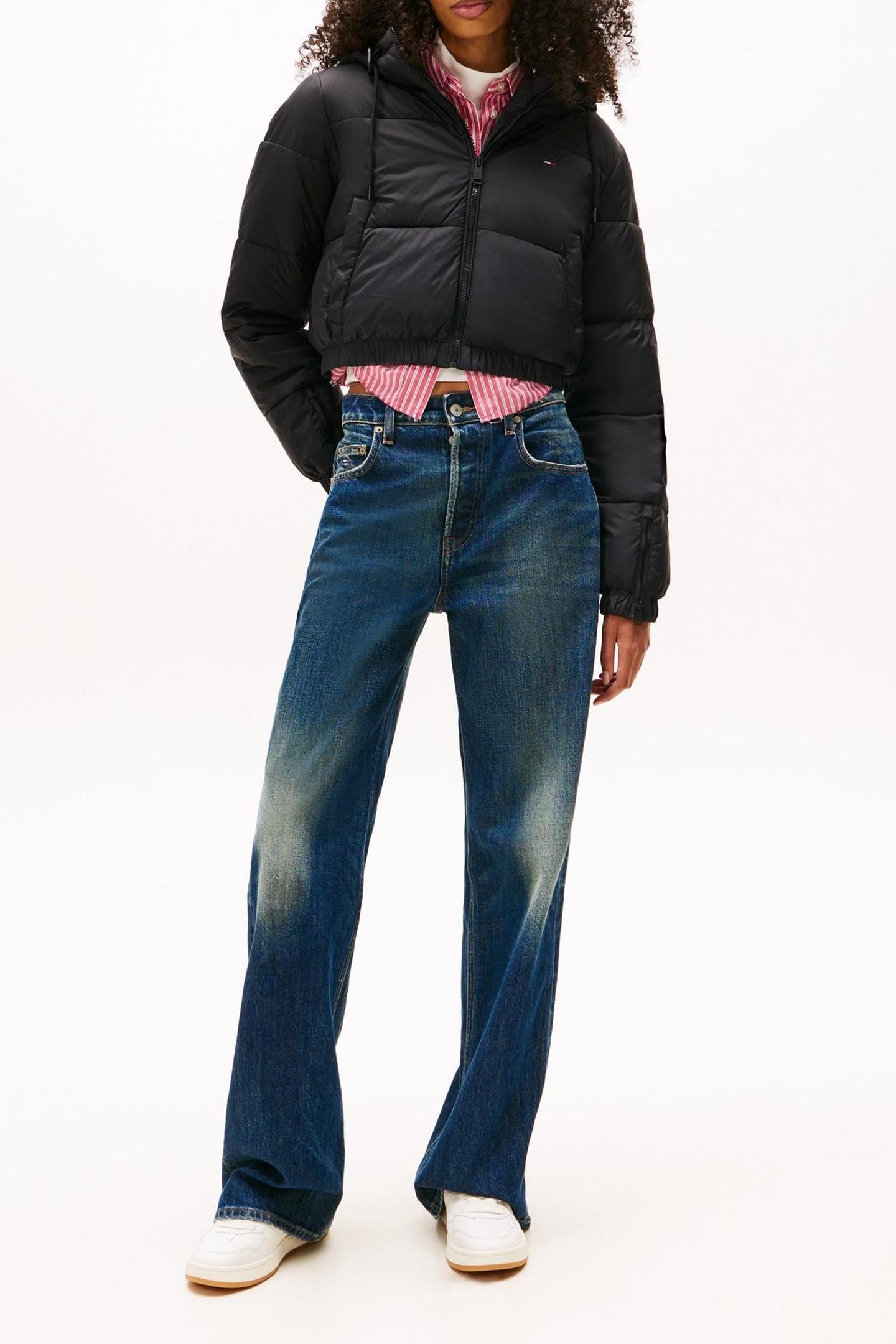 CROP HOODED PUFFER BLACK 1