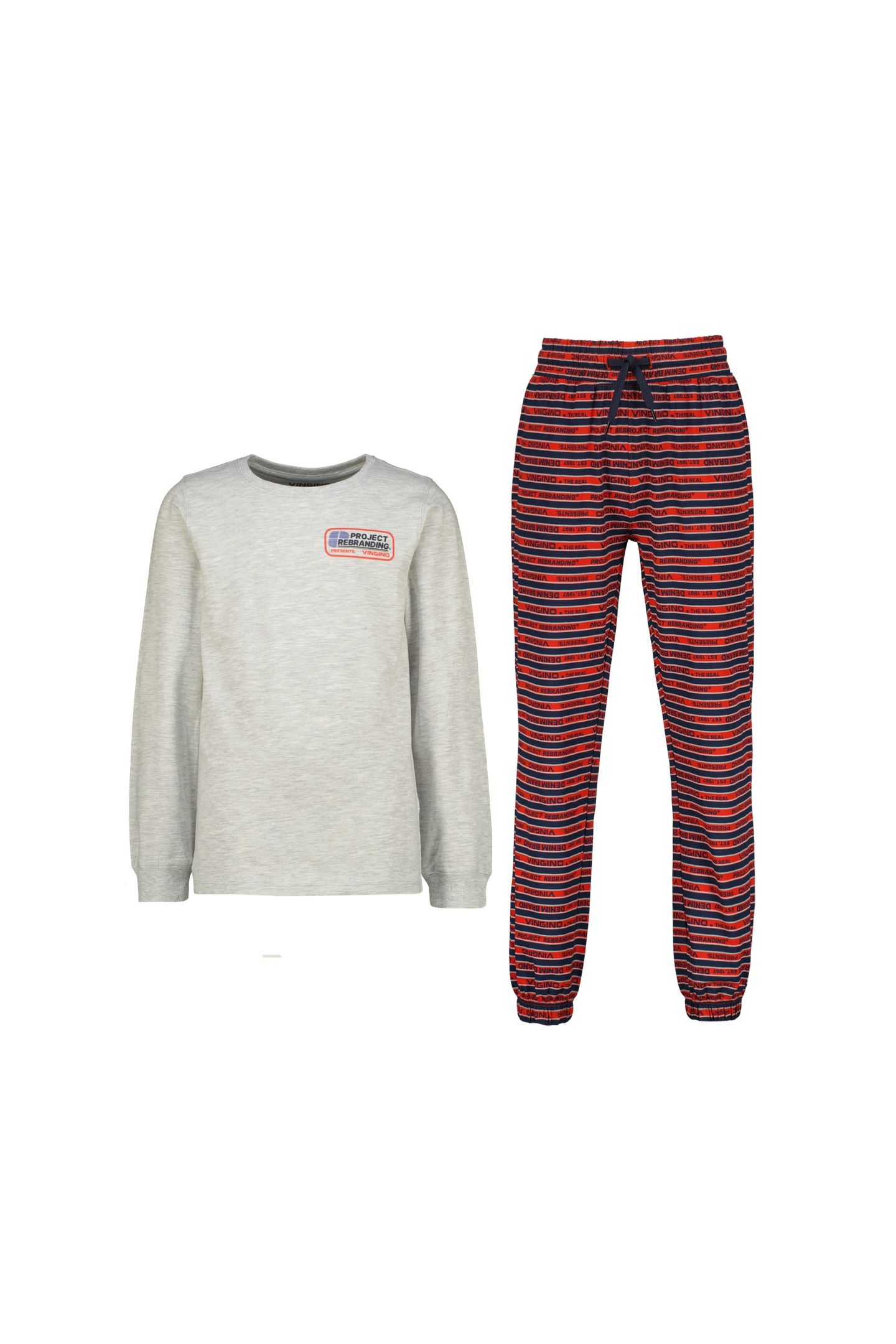 BOYS WINO PYJAMA GREY MELEE 1