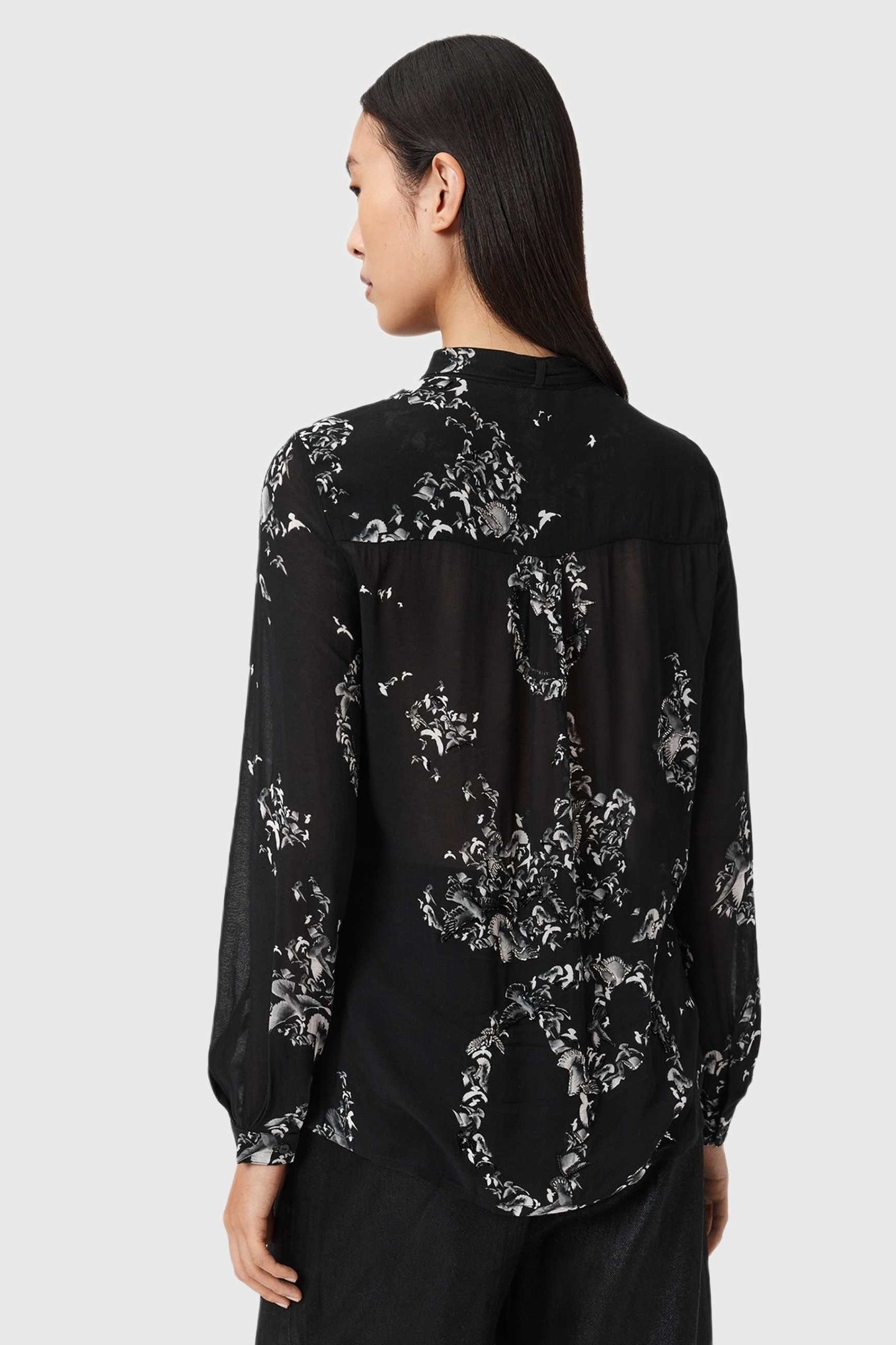 HILDA EMB SHIRT FLIGHT BLACK 4