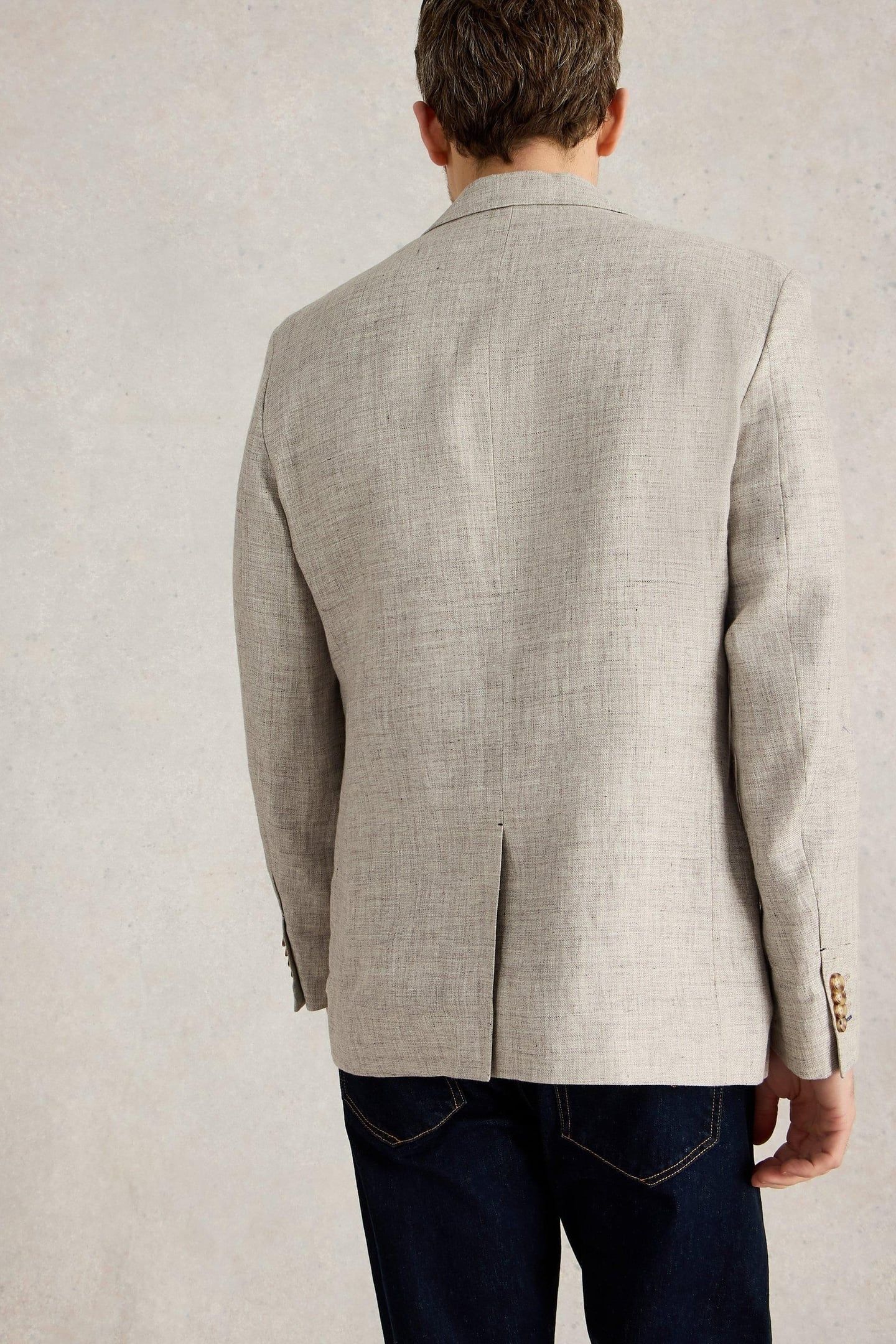 LINEN BLAZER LIGHT GREY 3
