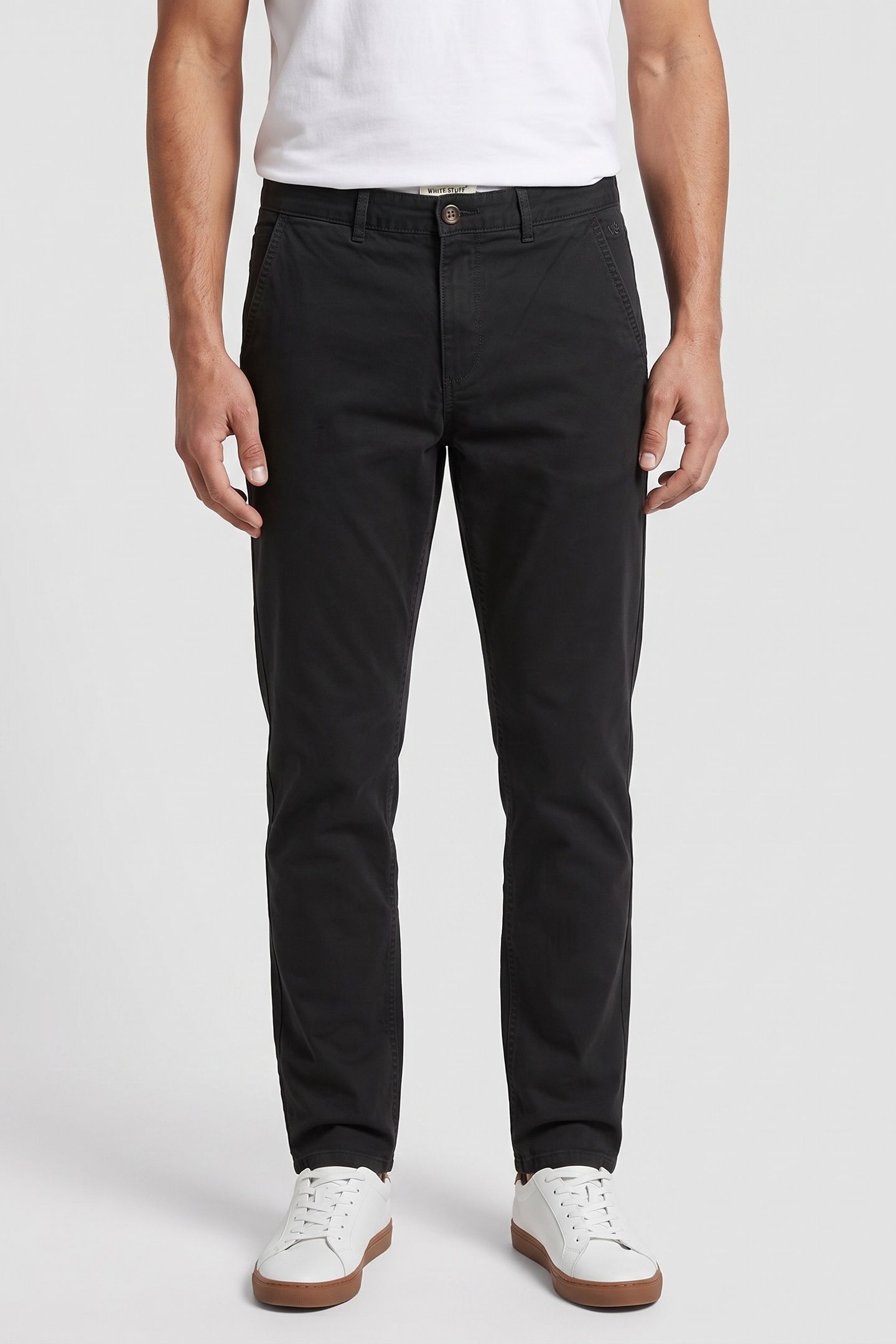 ELM CHINO TROUSER PURE BLACK 1