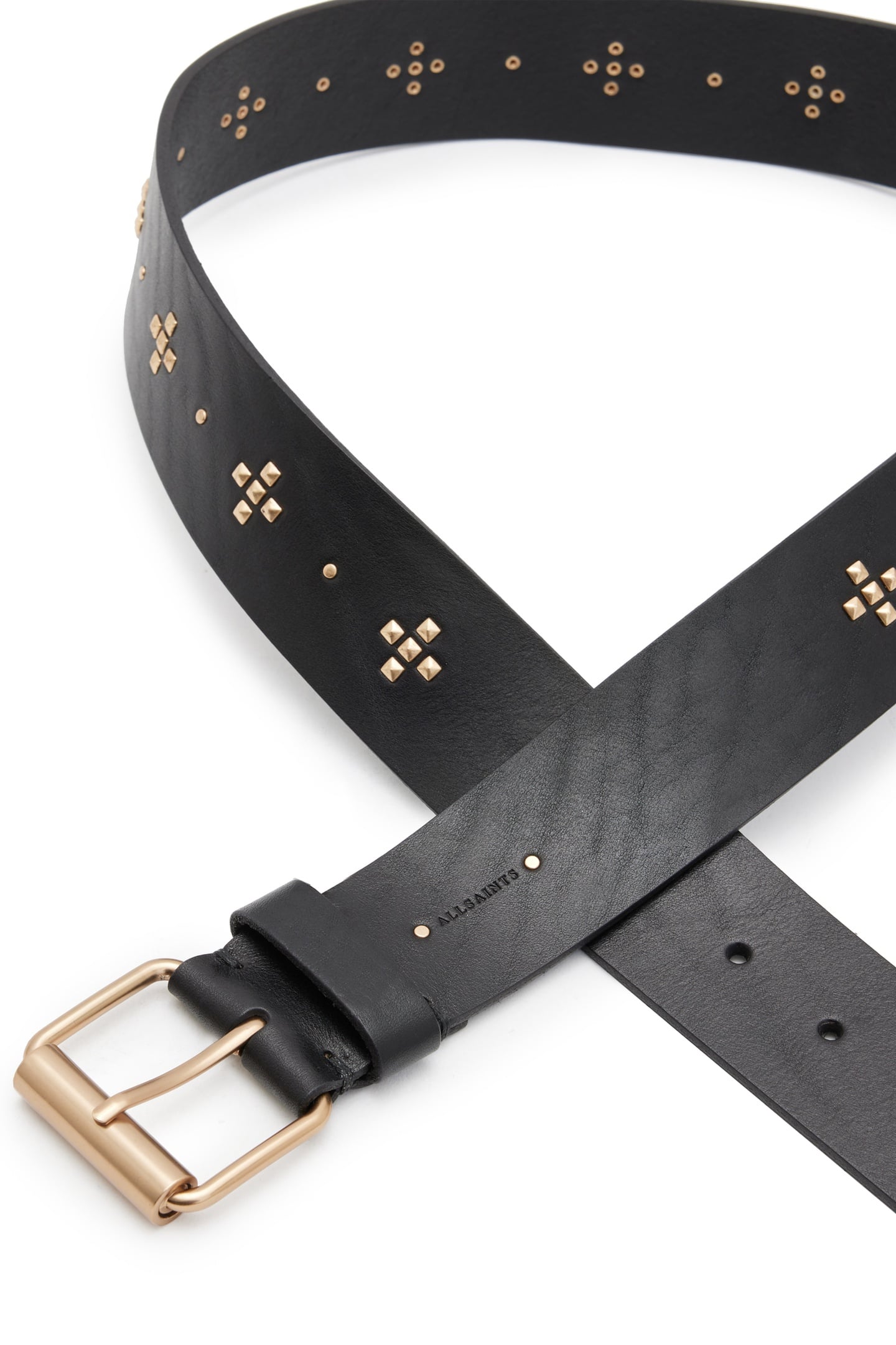 NOVA STUD BELT BLACK/WARM BRASS 2