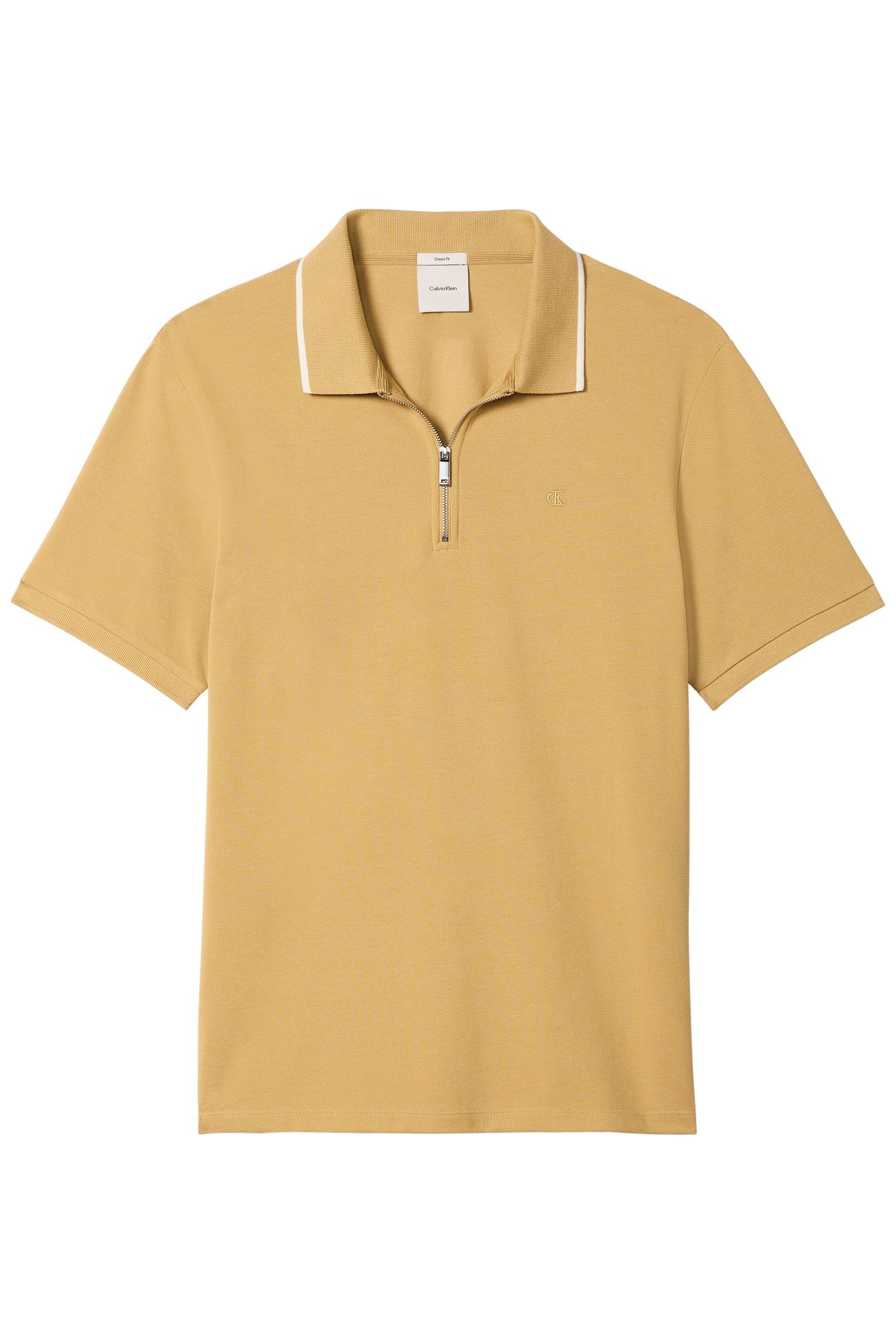 SS TIPPED ZIP PIQUE POLO ANTELOPE 4