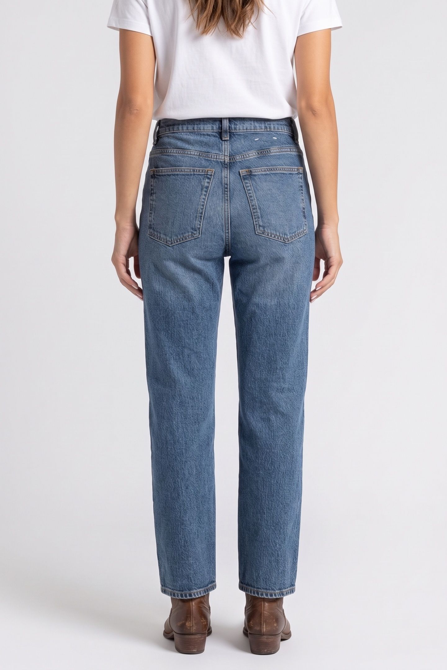 FERN CROPPED FLARED STRETCH BLUE 2