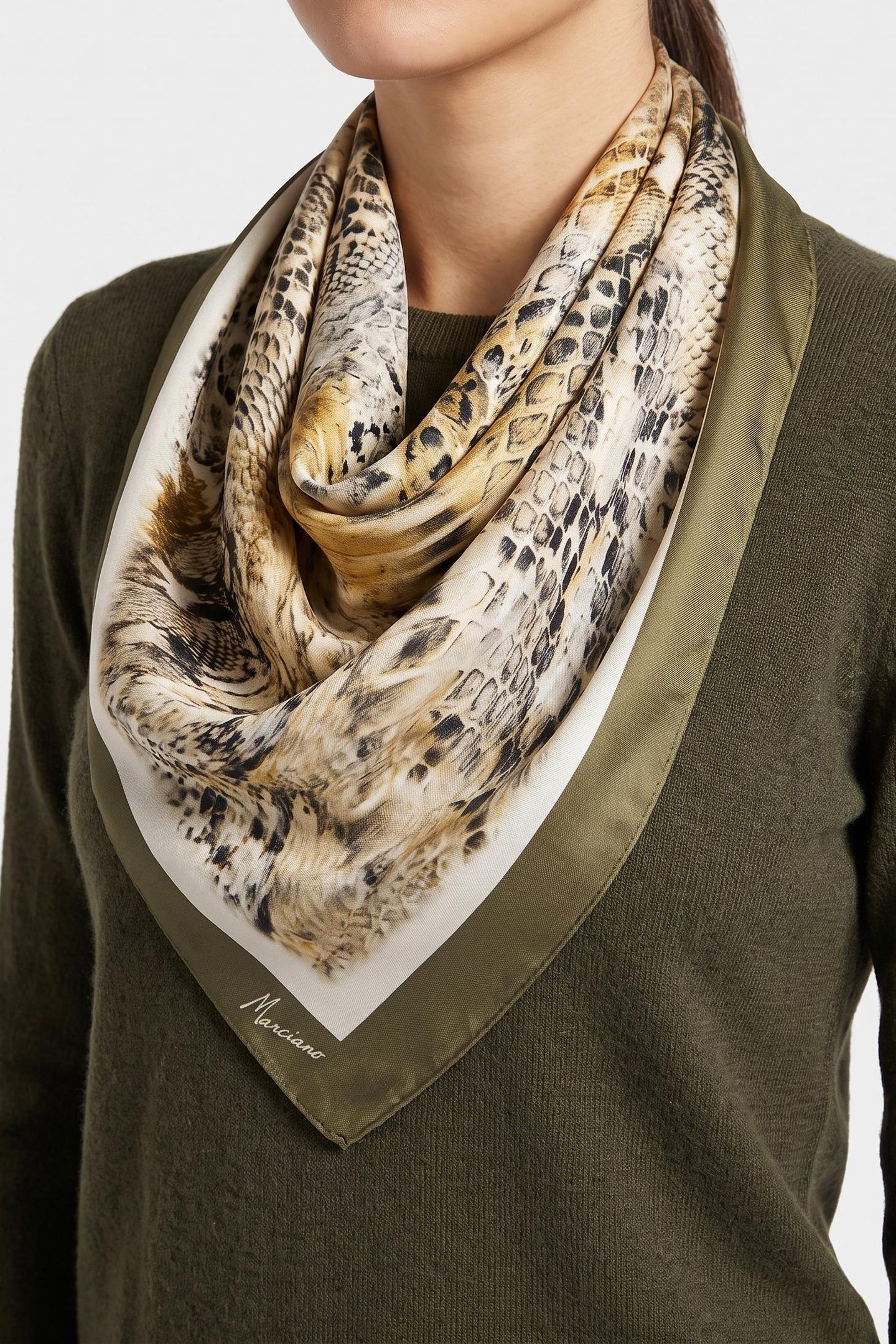 LEONIE PRINTED SCARF JUMBLE SKIN PRINT 3