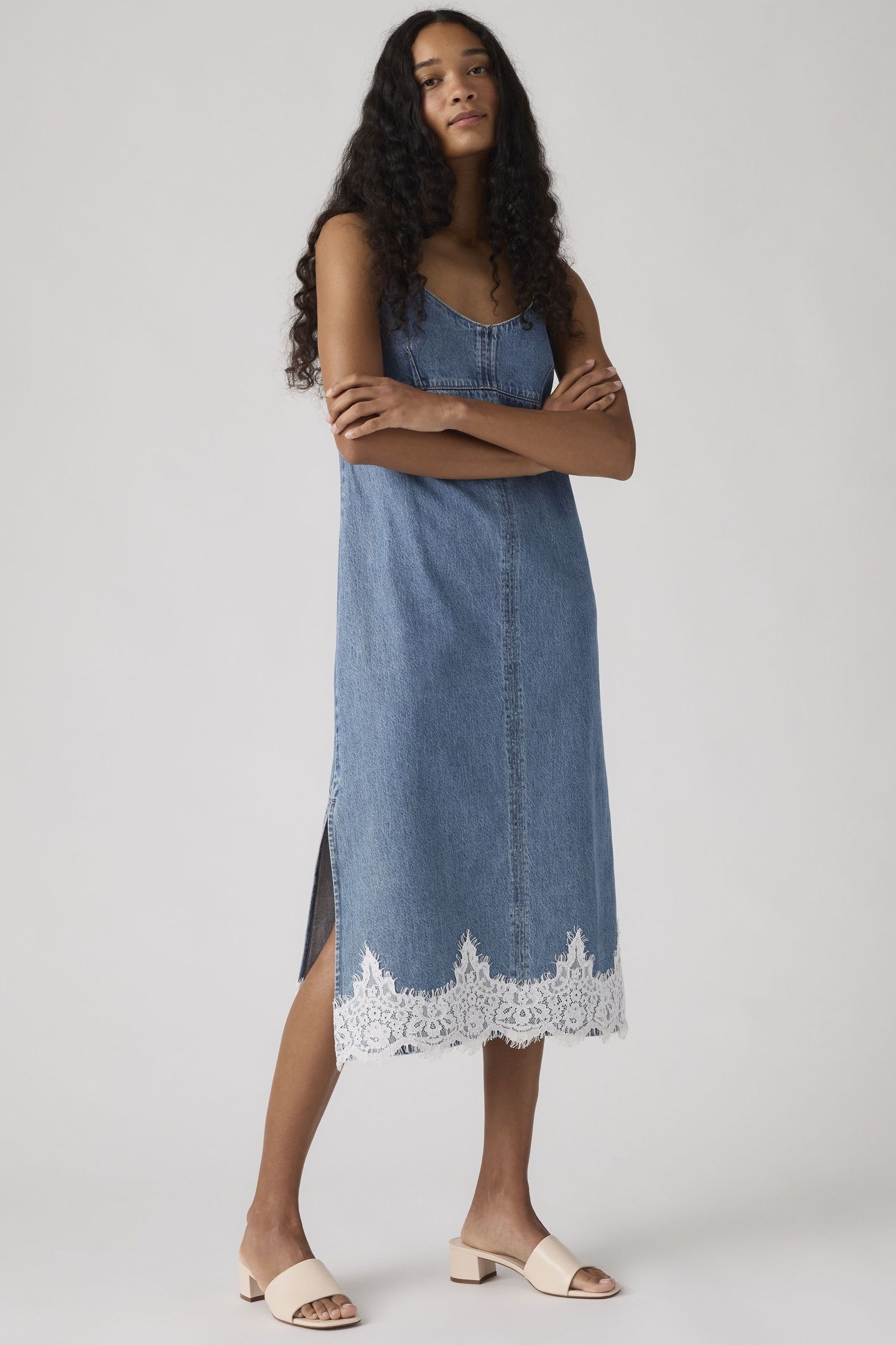 90'S DENIM SLIP DRESS 2