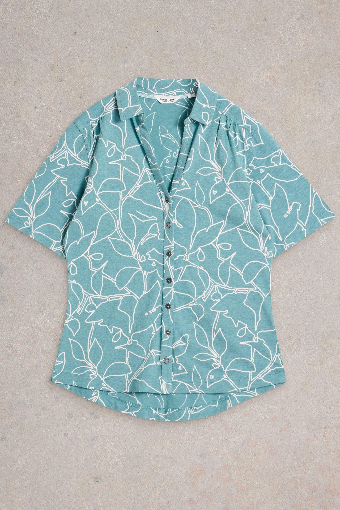 ANNIE SS JERSEY SHIRT BLUE PRINT 3