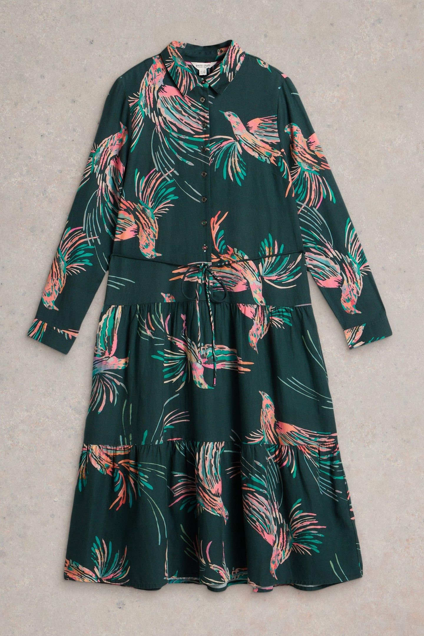 BEATRICE SHIRT DRESS GREEN PRINT 3