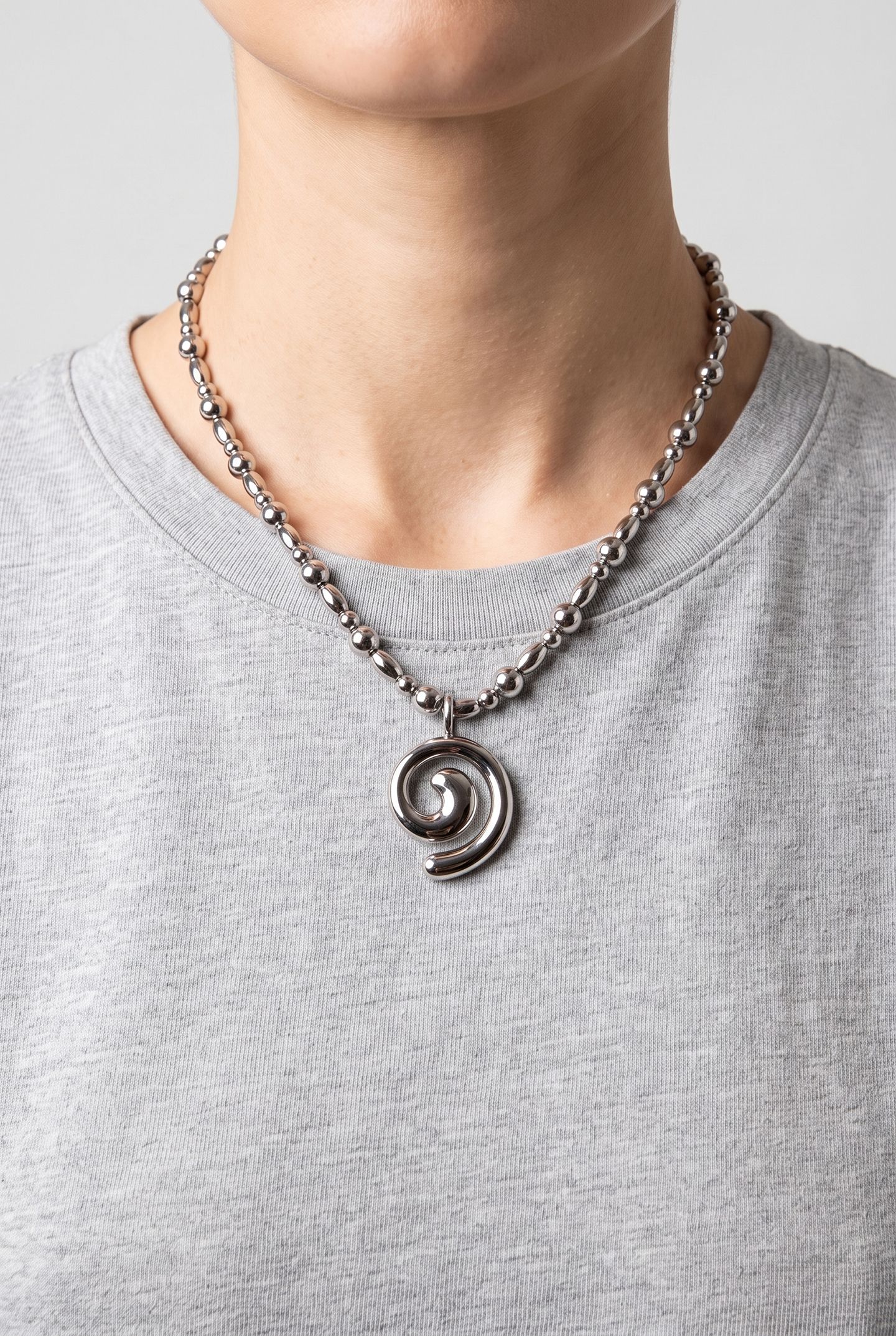 SWIRL KETTE SILVER 1